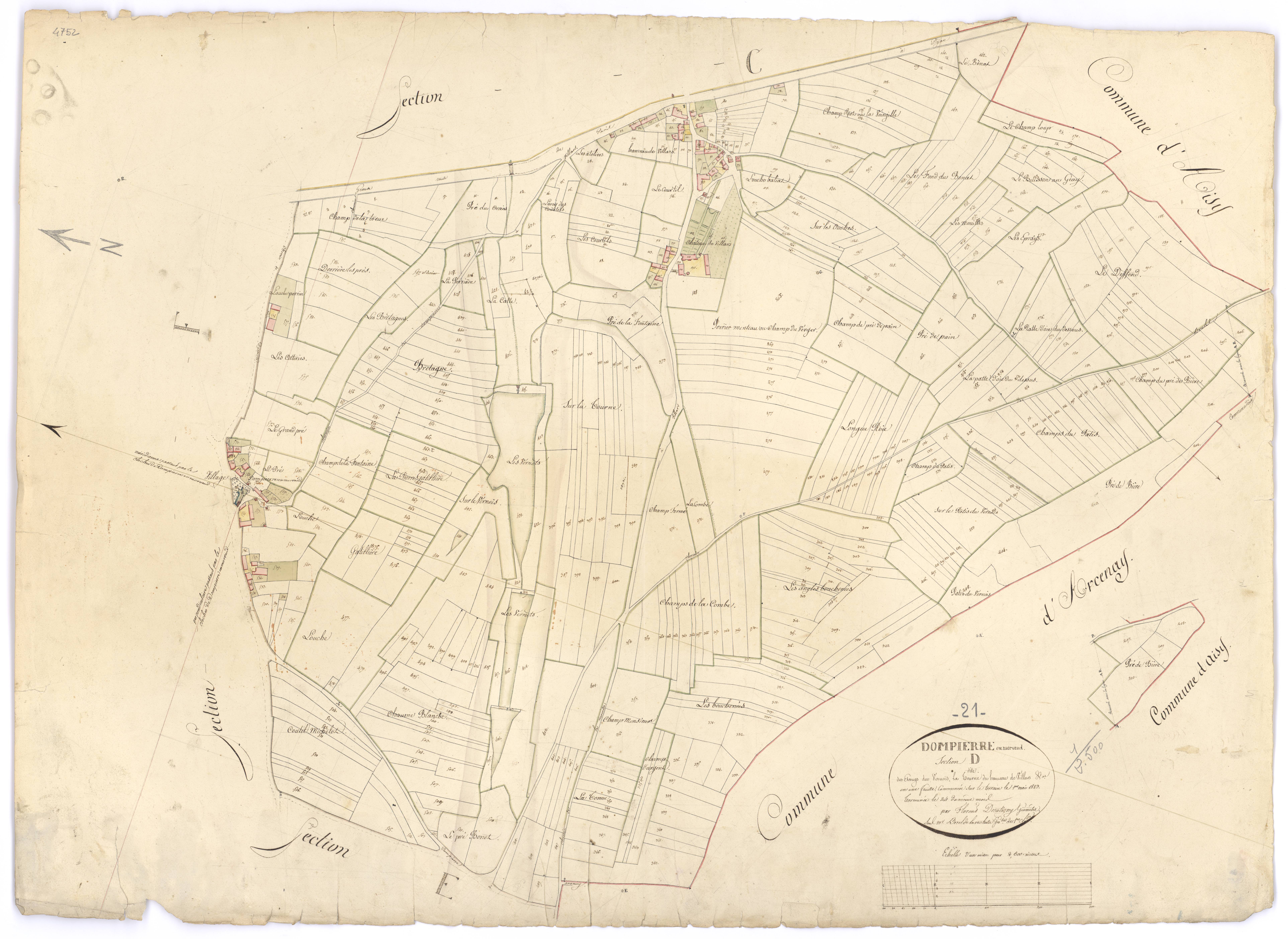 Dompierre-en-Morvan - Section D - 3 P PLAN 240/7