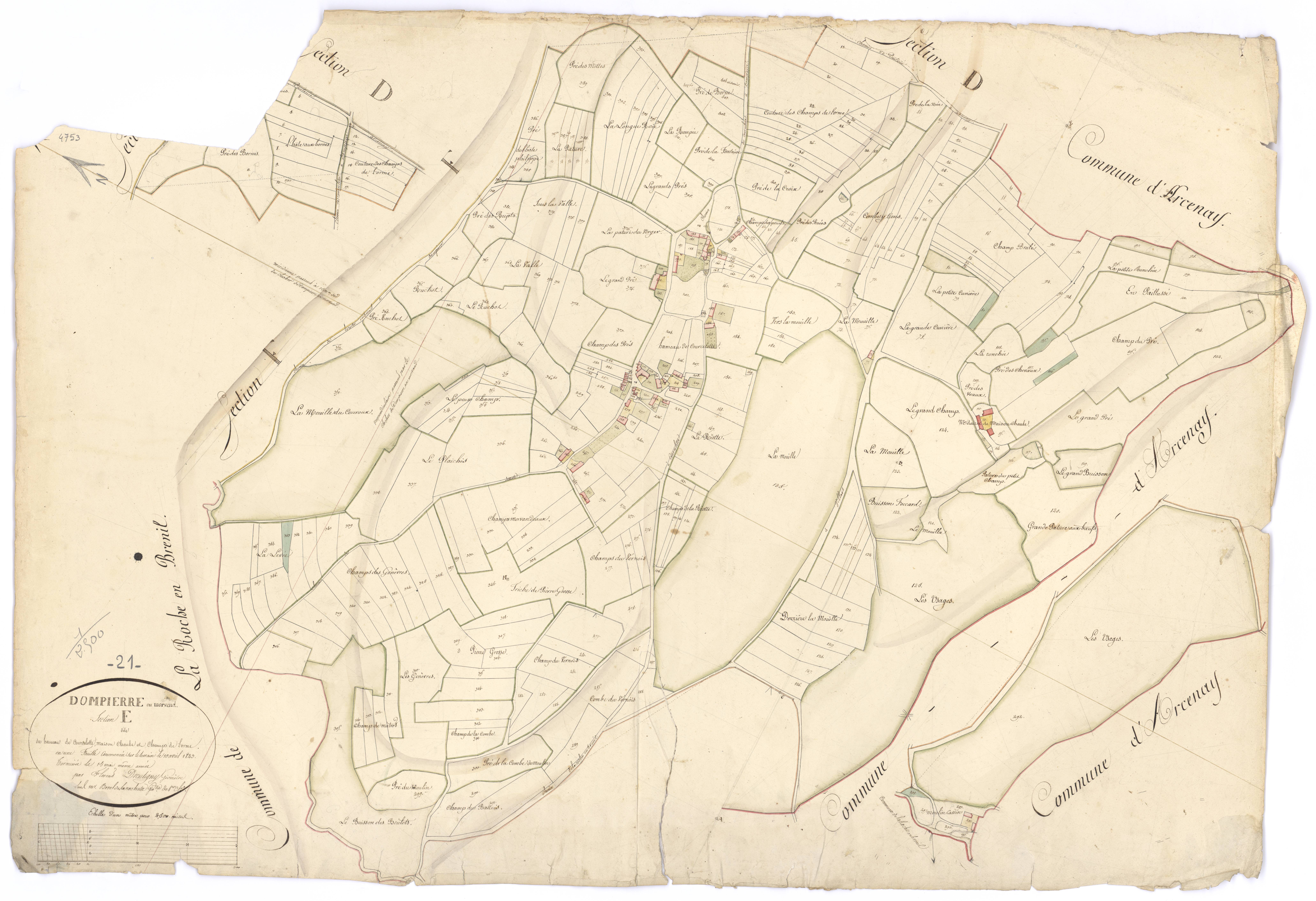 Dompierre-en-Morvan - Section E - 3 P PLAN 240/8