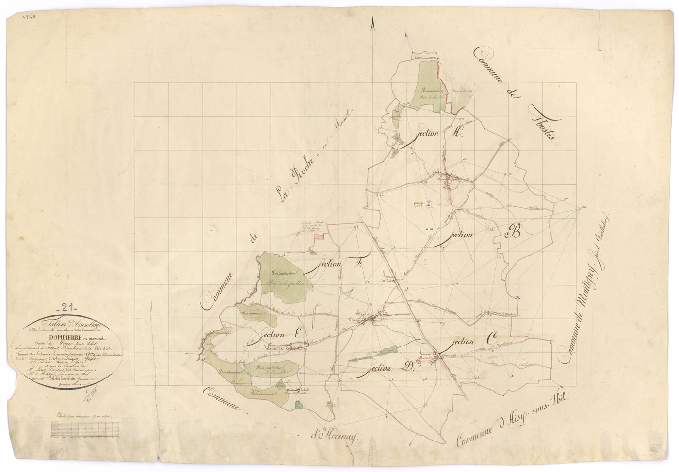 Dompierre-en-Morvan - Tableau d'assemblage - 3 P PLAN 240/1