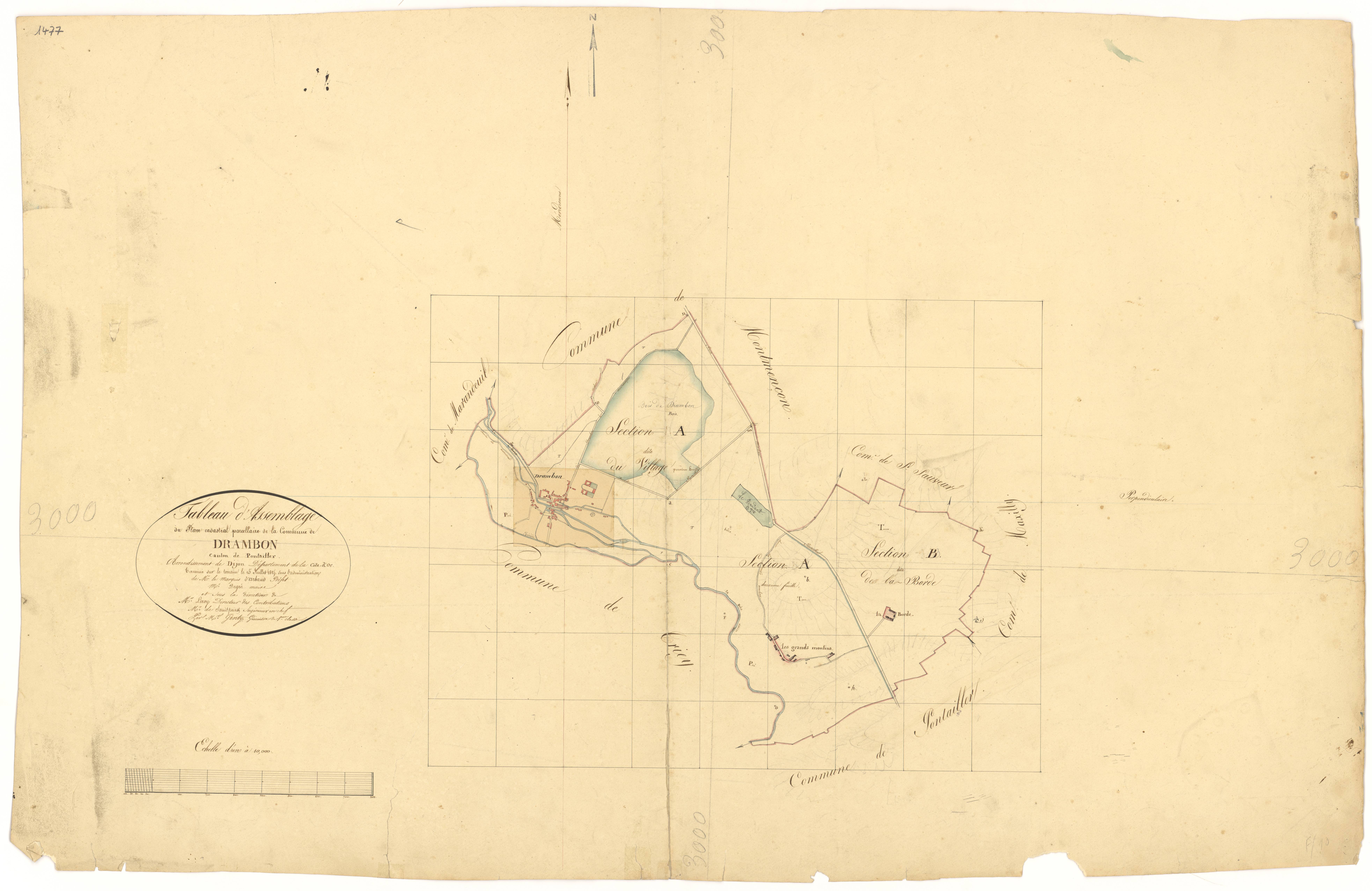 Drambon - Tableau d'assemblage - 3 P PLAN 241/1