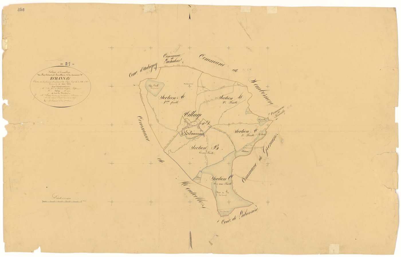 Echannay - Tableau d'assemblage - 3 P PLAN 246/1