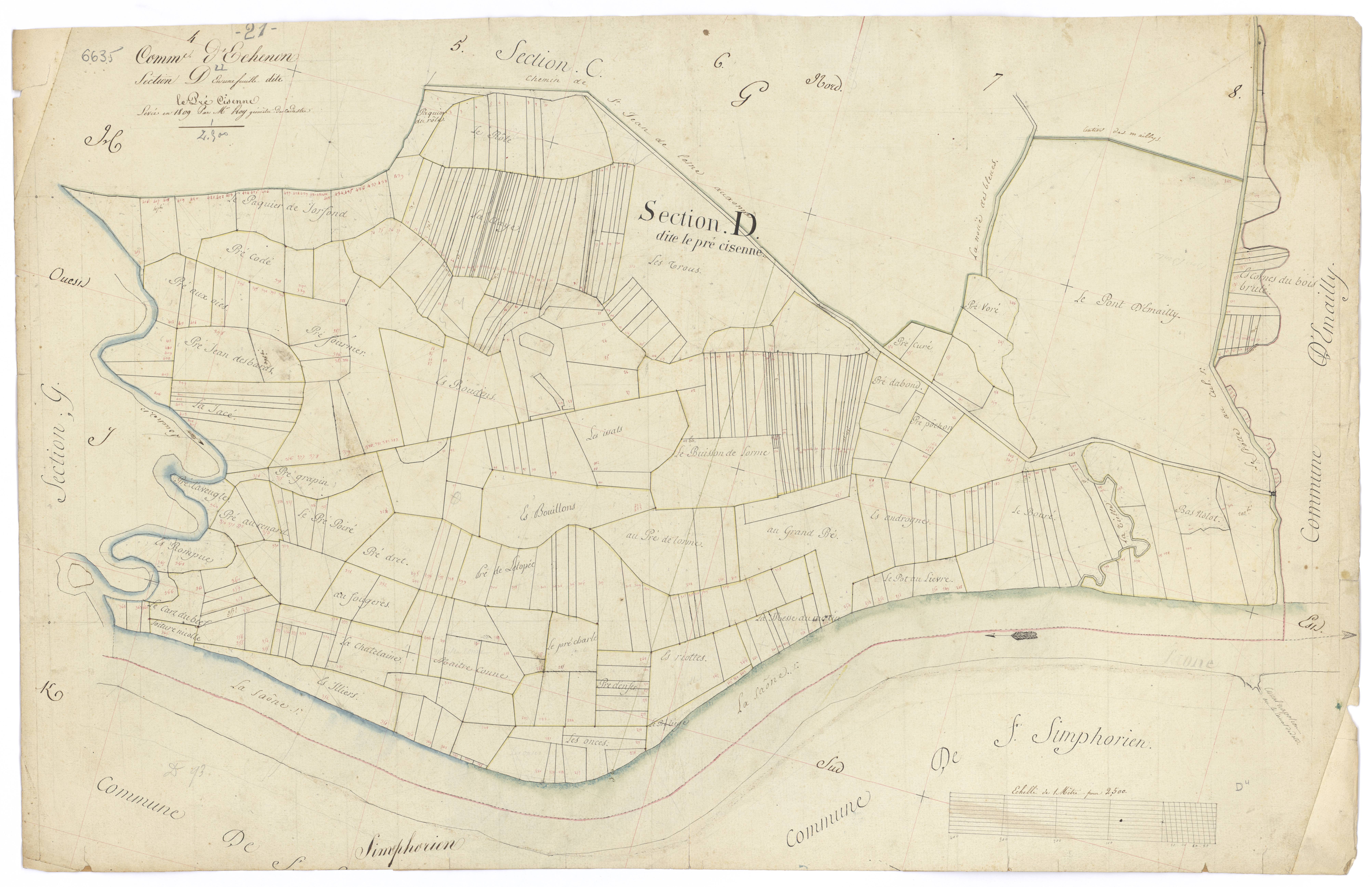 Echenon - Section D - 3 P PLAN 247/4
