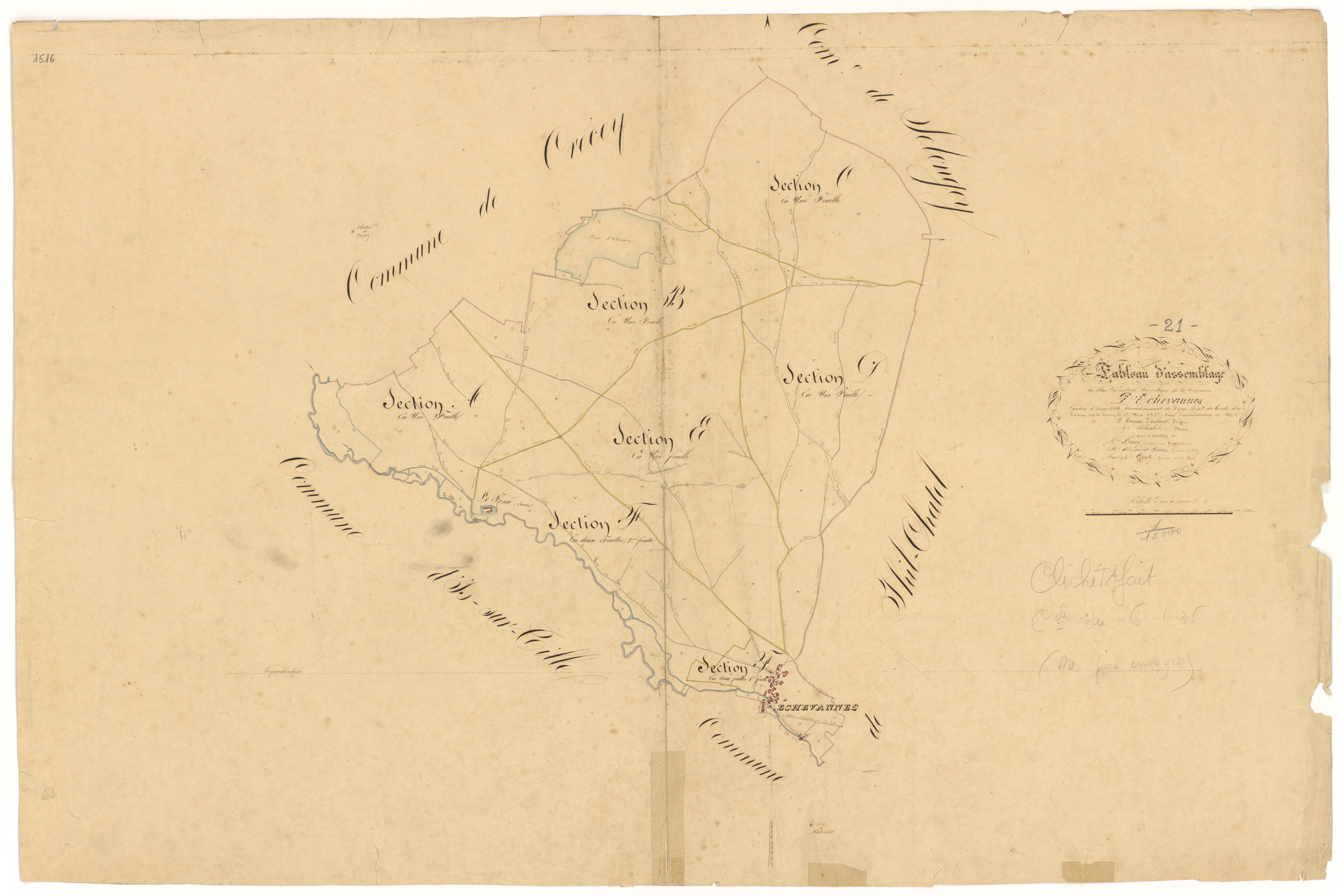 Echevannes - Tableau d'assemblage - 3 P PLAN 248/1