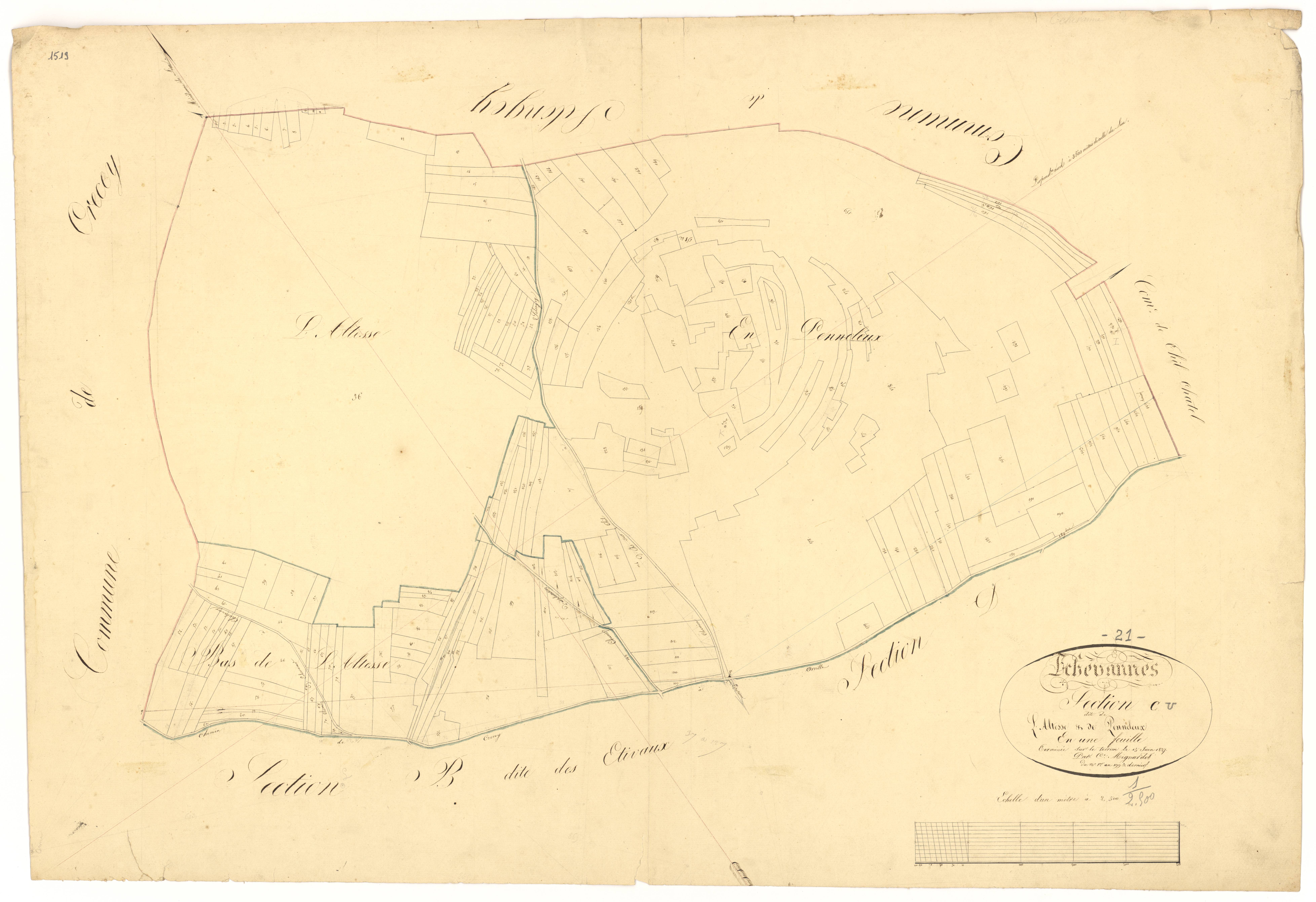 Echevannes - Section C - 3 P PLAN 248/4