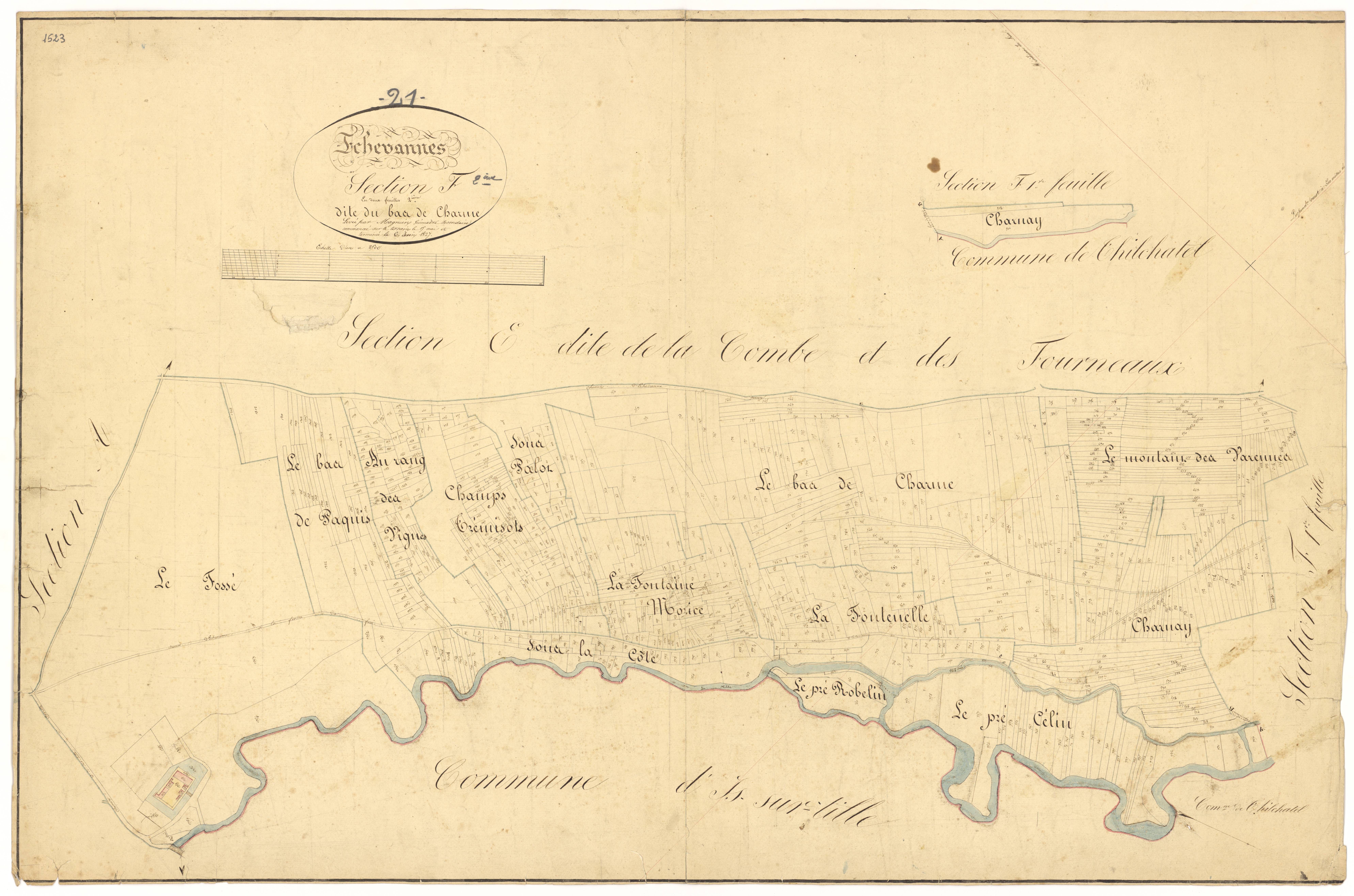Echevannes - Section F2 - 3 P PLAN 248/8