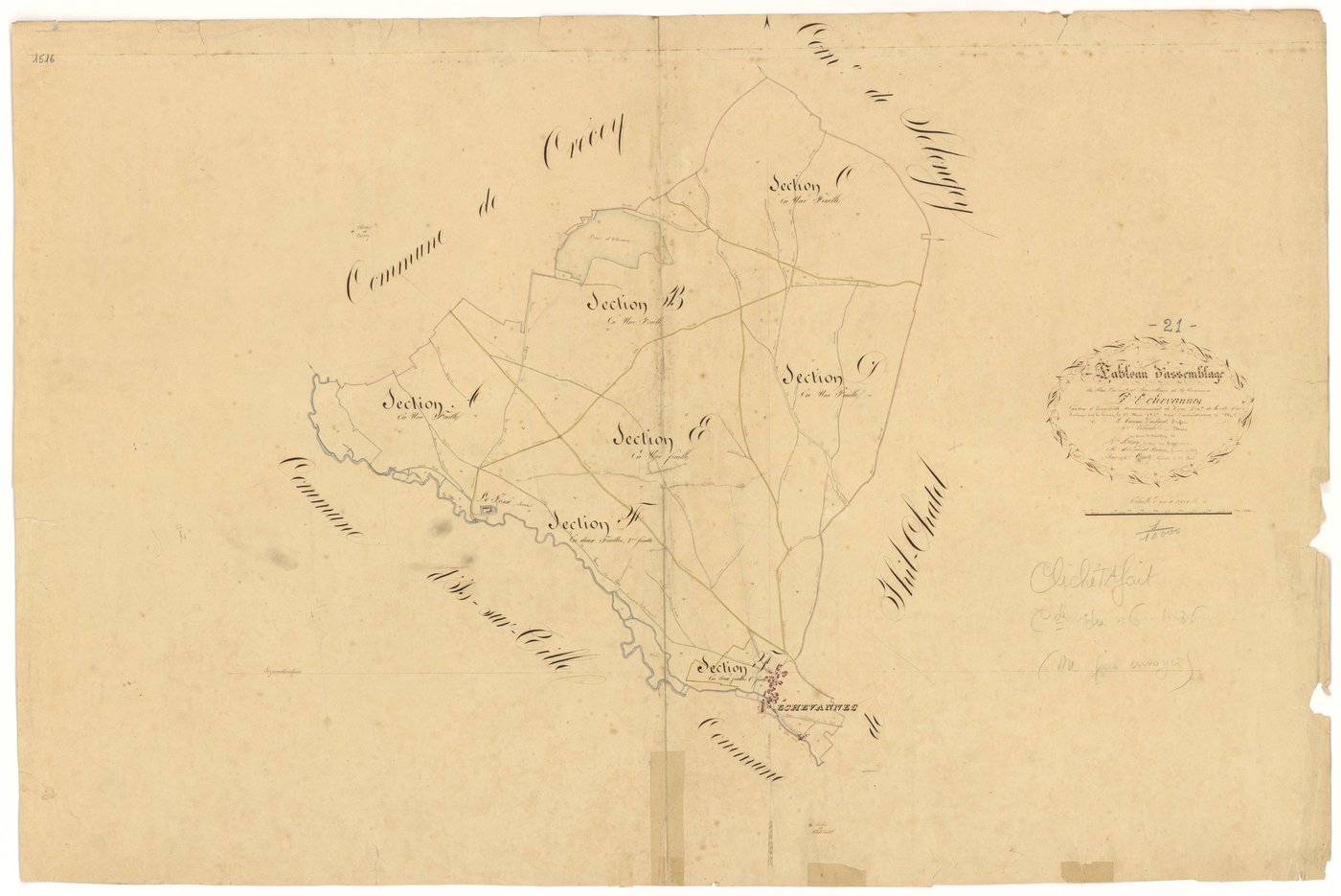 Echevannes - Tableau d'assemblage - 3 P PLAN 248/1