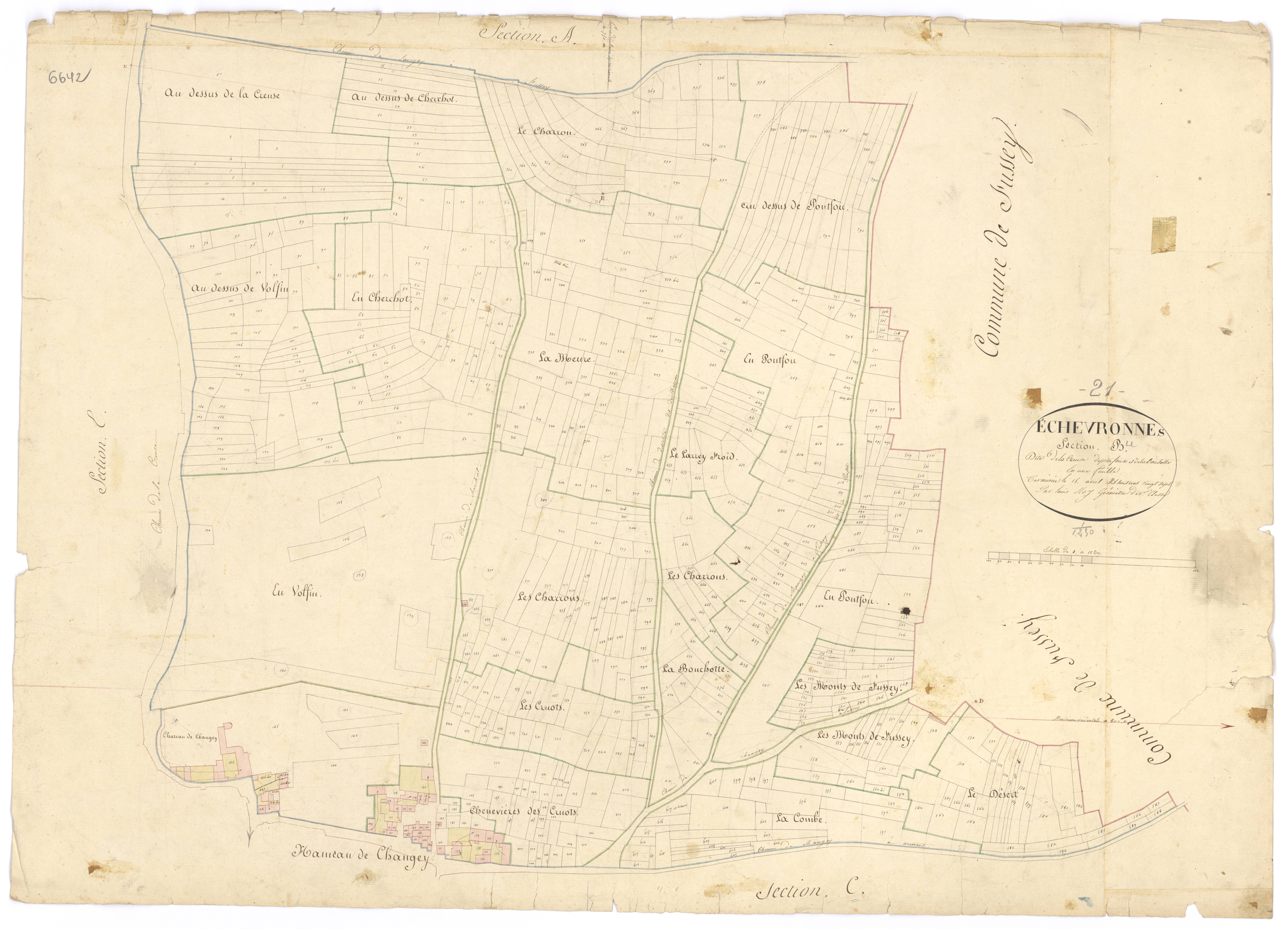 Echevronne - Section B - 3 P PLAN 249/4