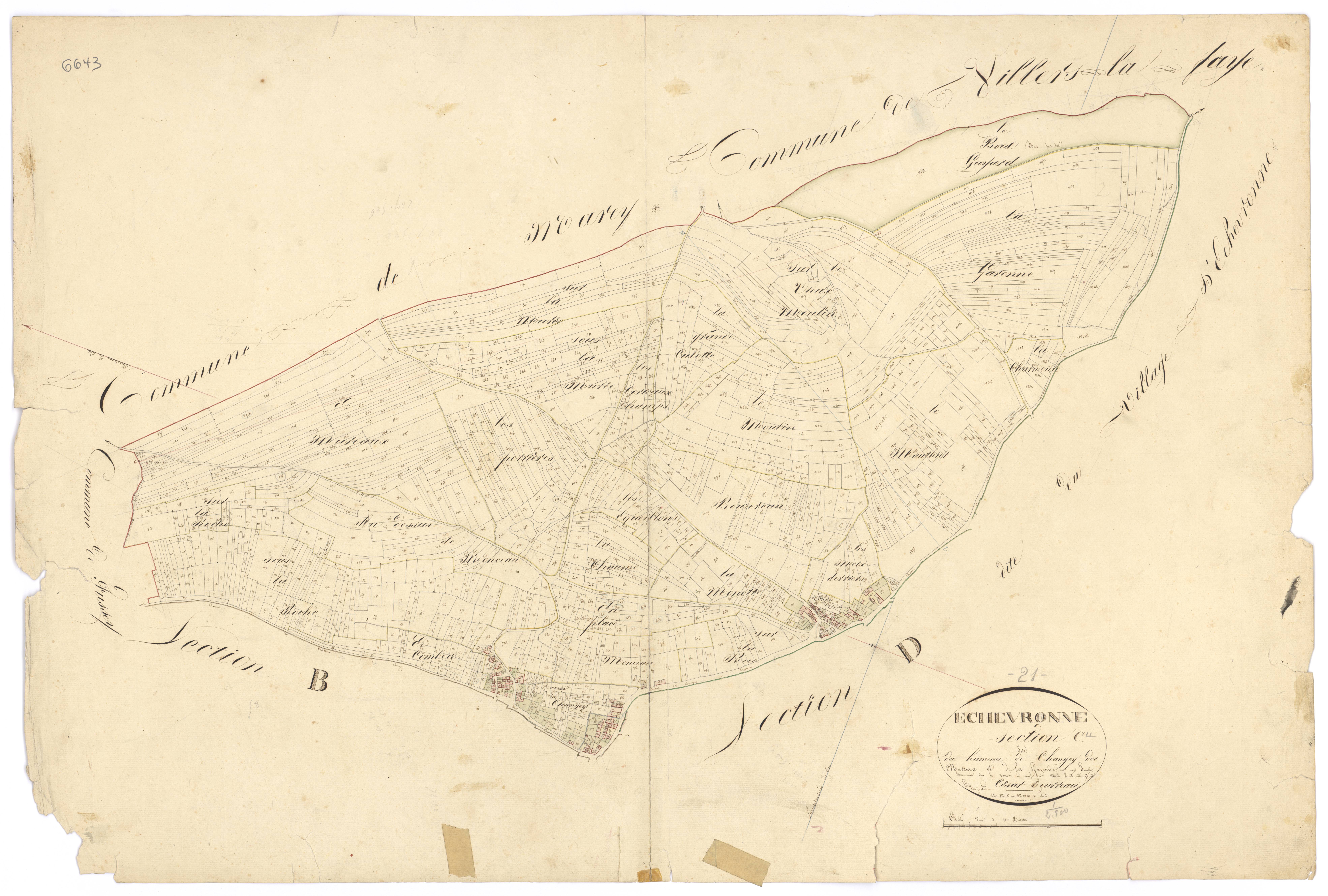 Echevronne - Section C - 3 P PLAN 249/5