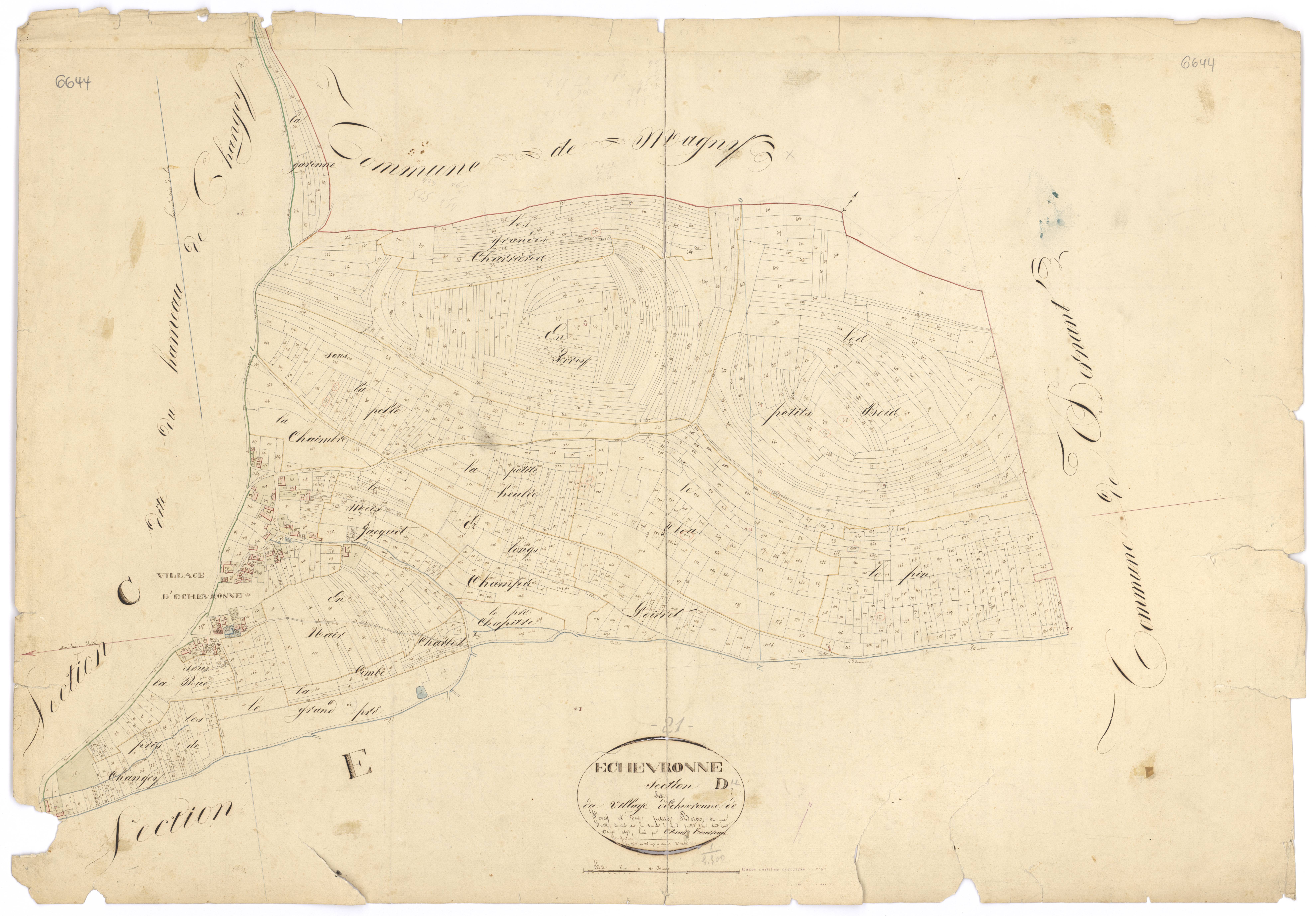 Echevronne - Section D - 3 P PLAN 249/6