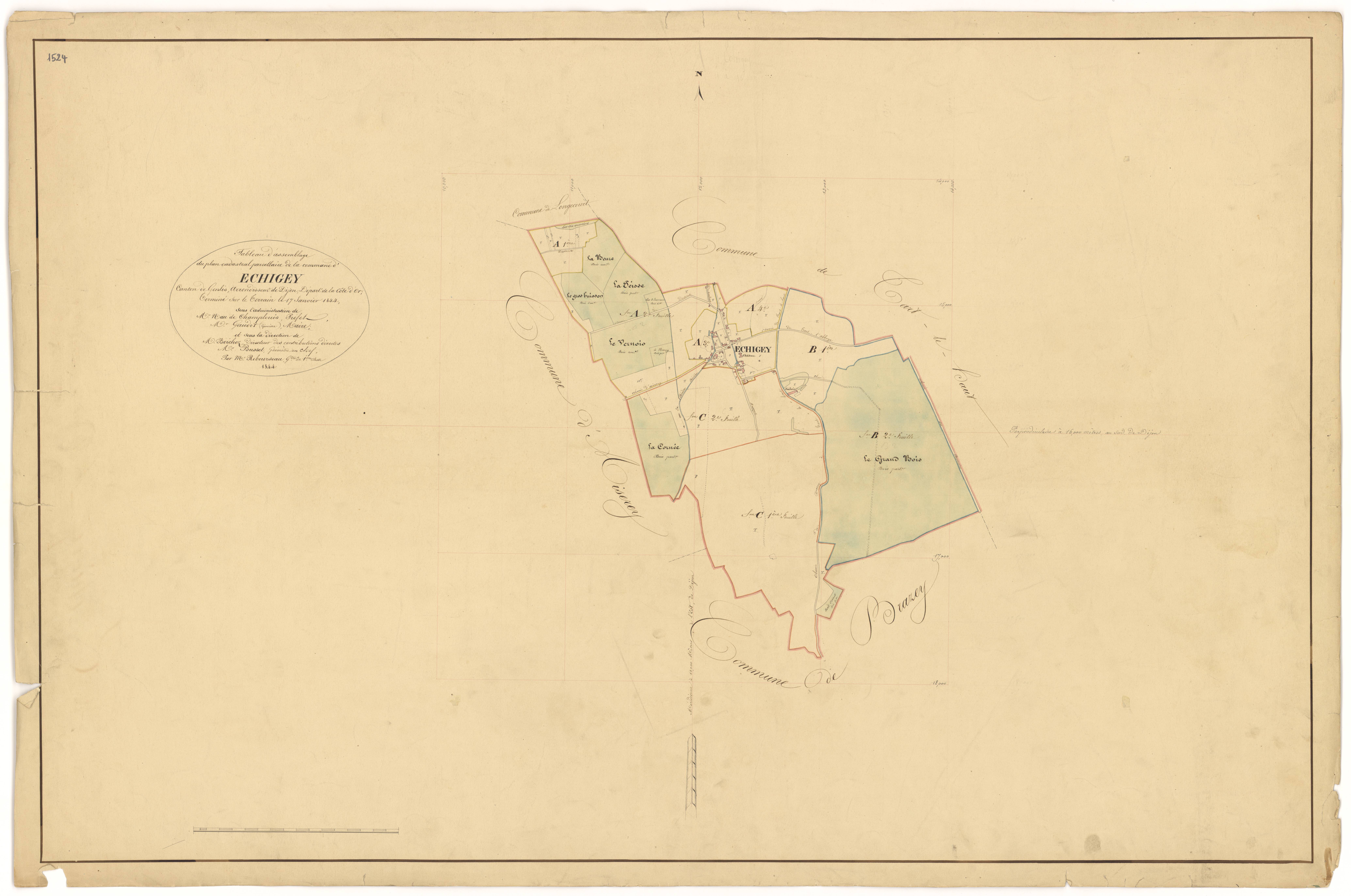 Echigey - Tableau d'assemblage - 3 P PLAN 250/1