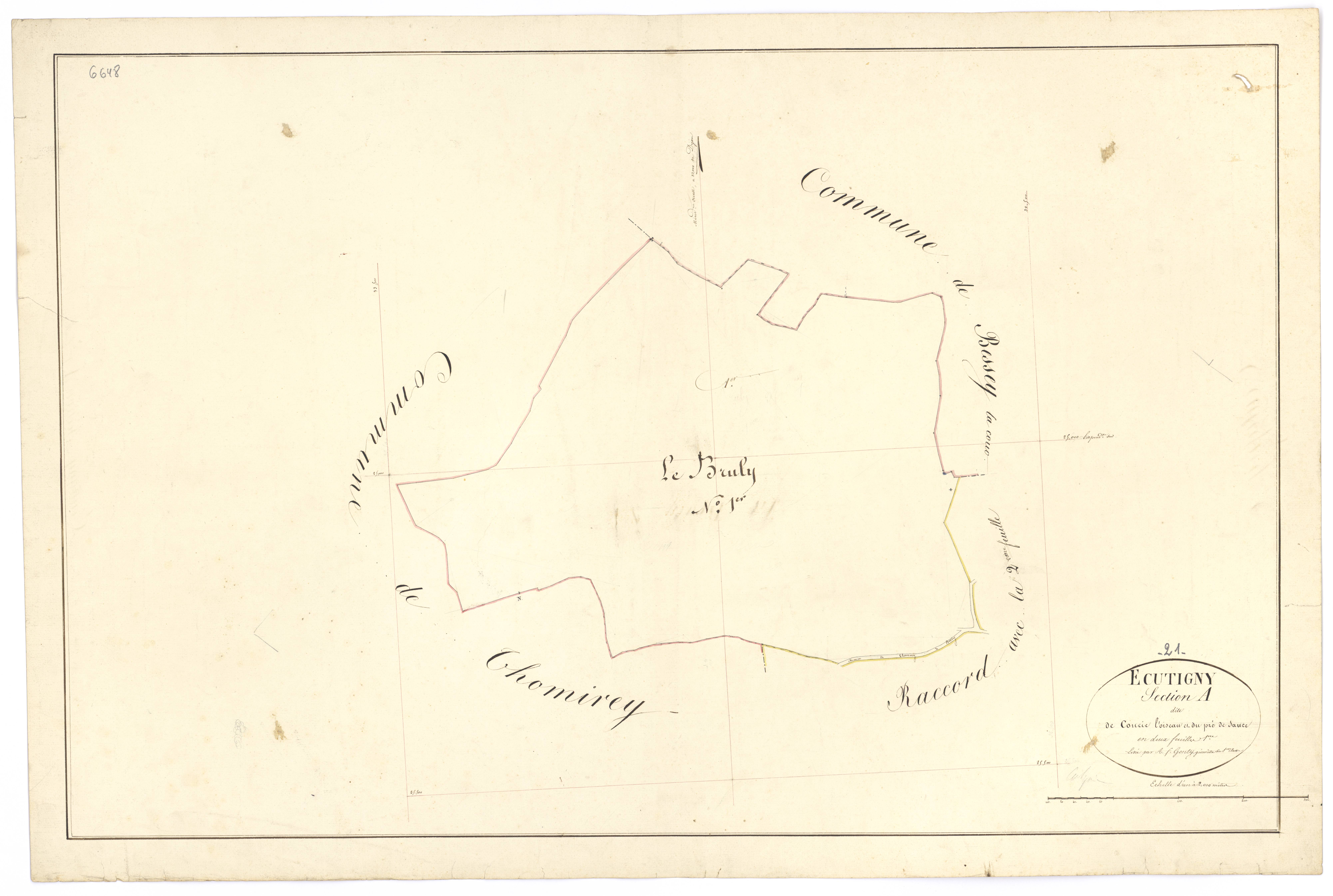 Ecutigny - Section A1 - 3 P PLAN 251/3
