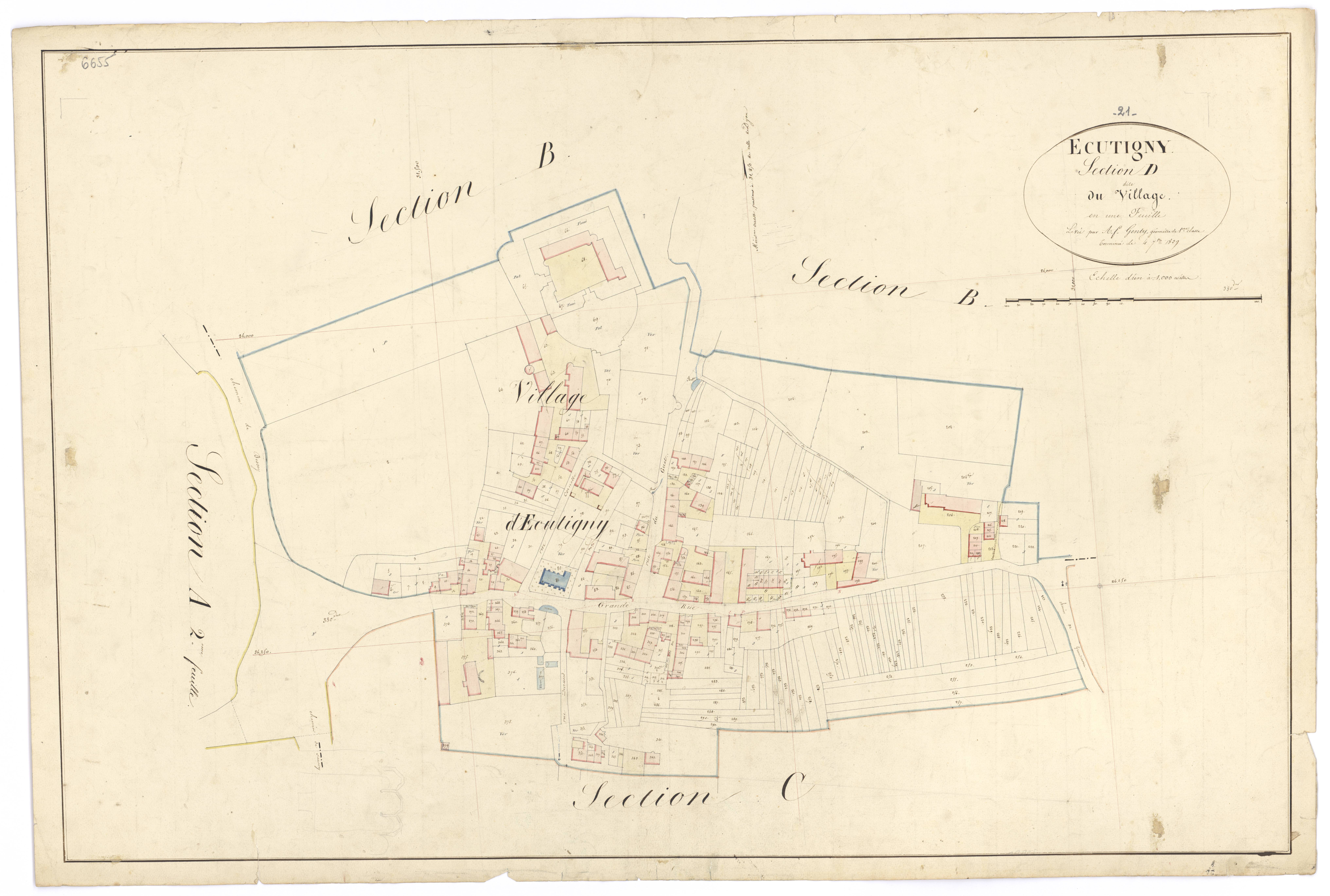 Ecutigny - Section D - 3 P PLAN 251/10