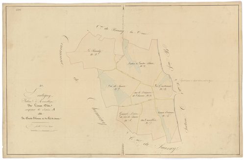 Ecutigny - Section A (tableau d'assemblage) - 3 P PLAN 251/2