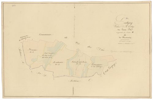 Ecutigny - Section B (tableau d'assemblage) - 3 P PLAN 251/5