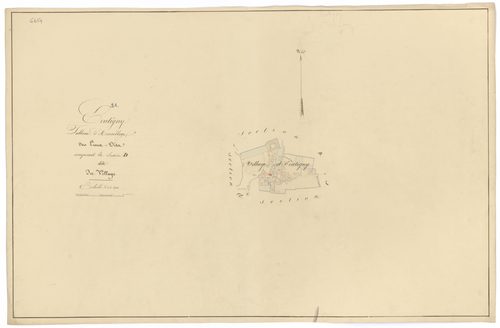 Ecutigny - Section D (tableau d'assemblage) - 3 P PLAN 251/9