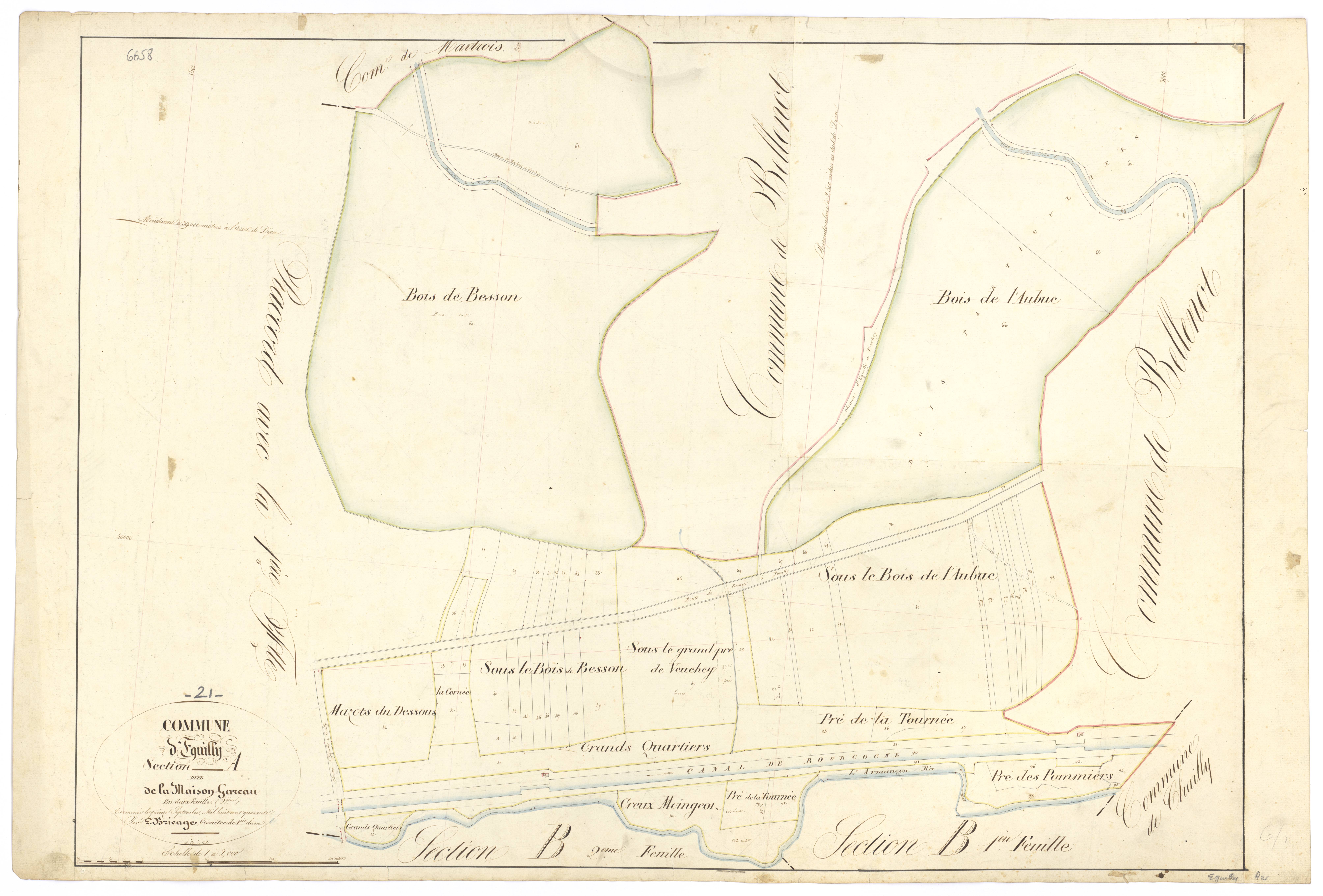 Eguilly - Section A2 - 3 P PLAN 252/3