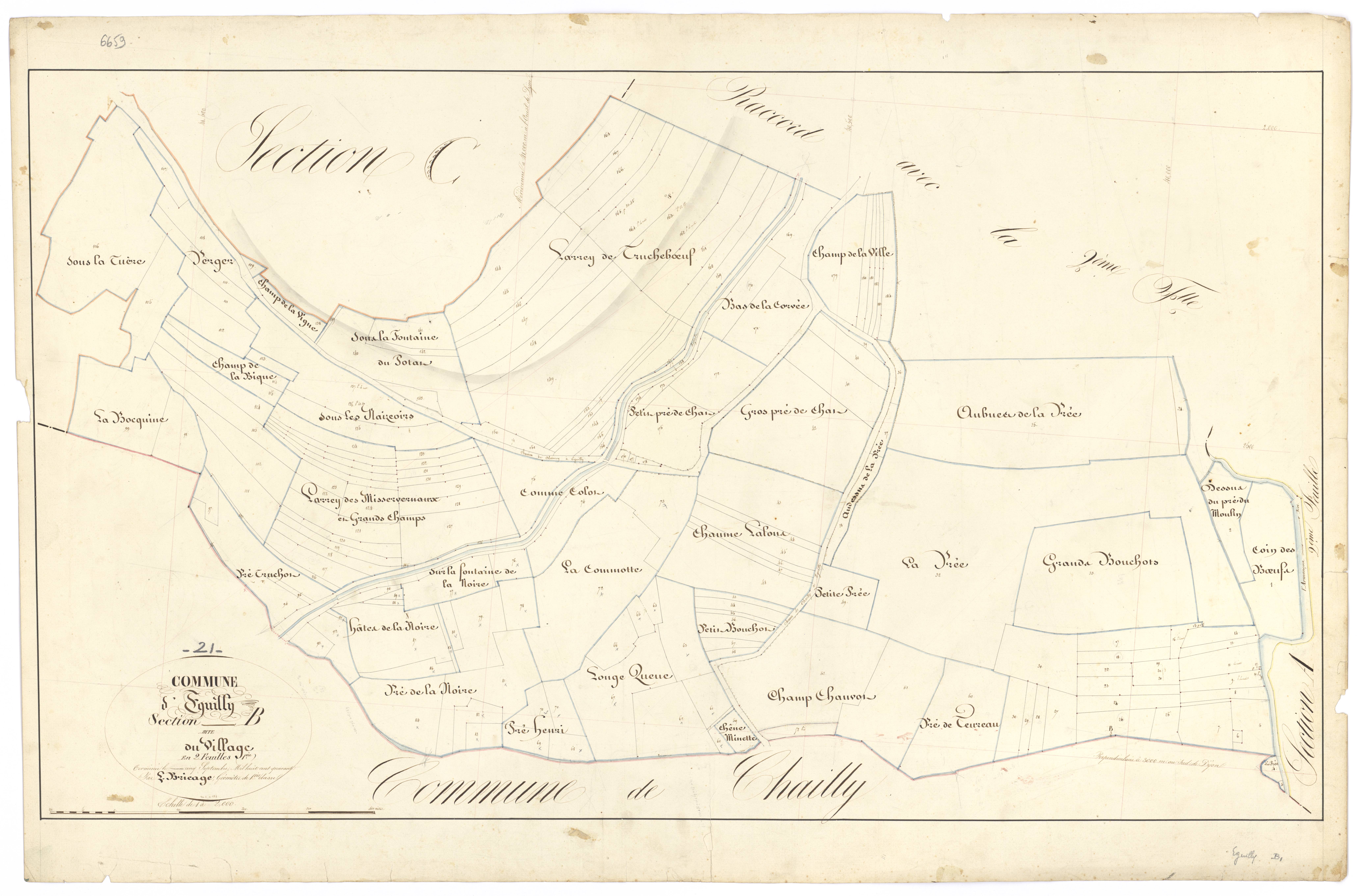 Eguilly - Section B1 - 3 P PLAN 252/4