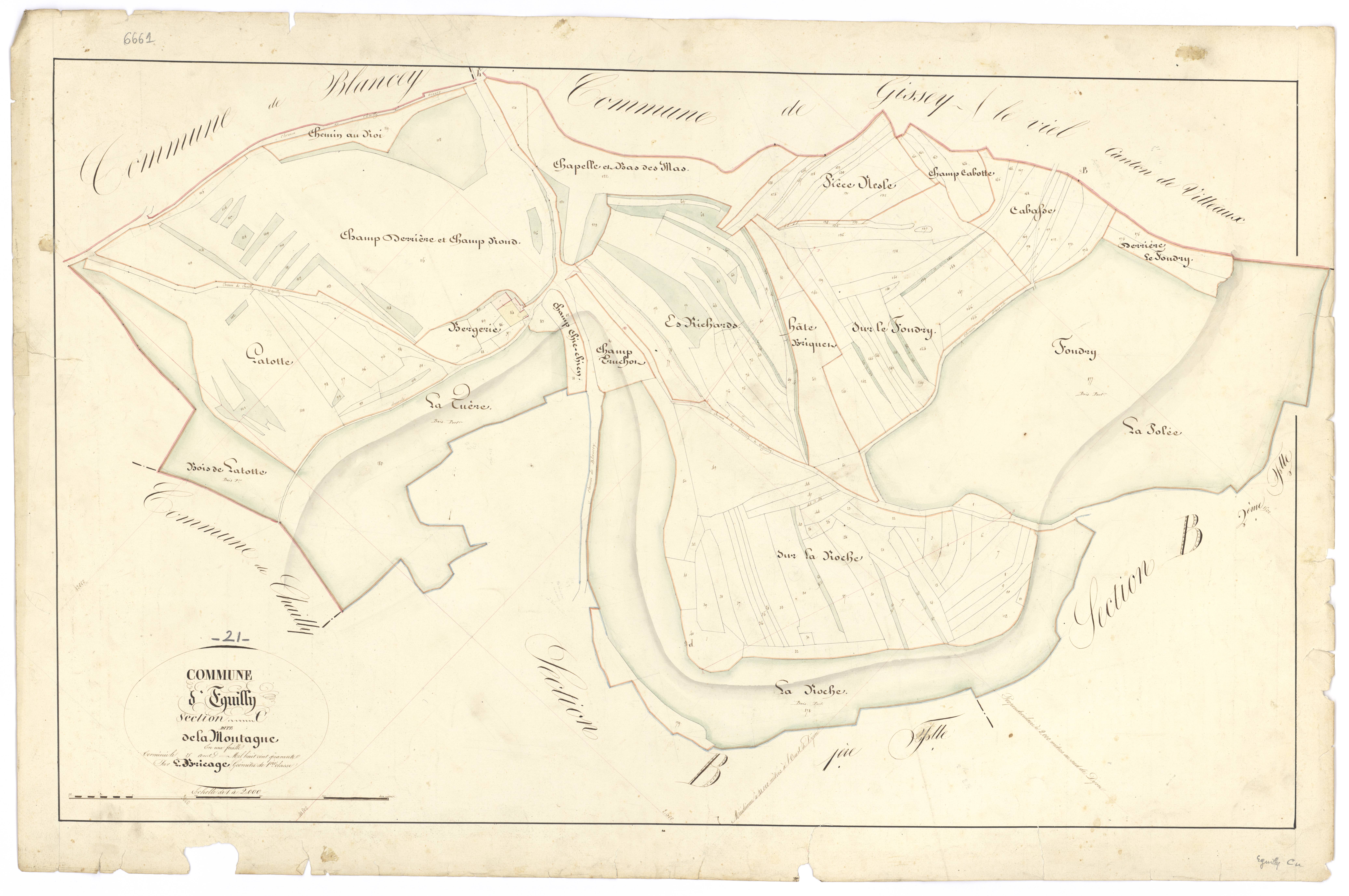 Eguilly - Section C - 3 P PLAN 252/6