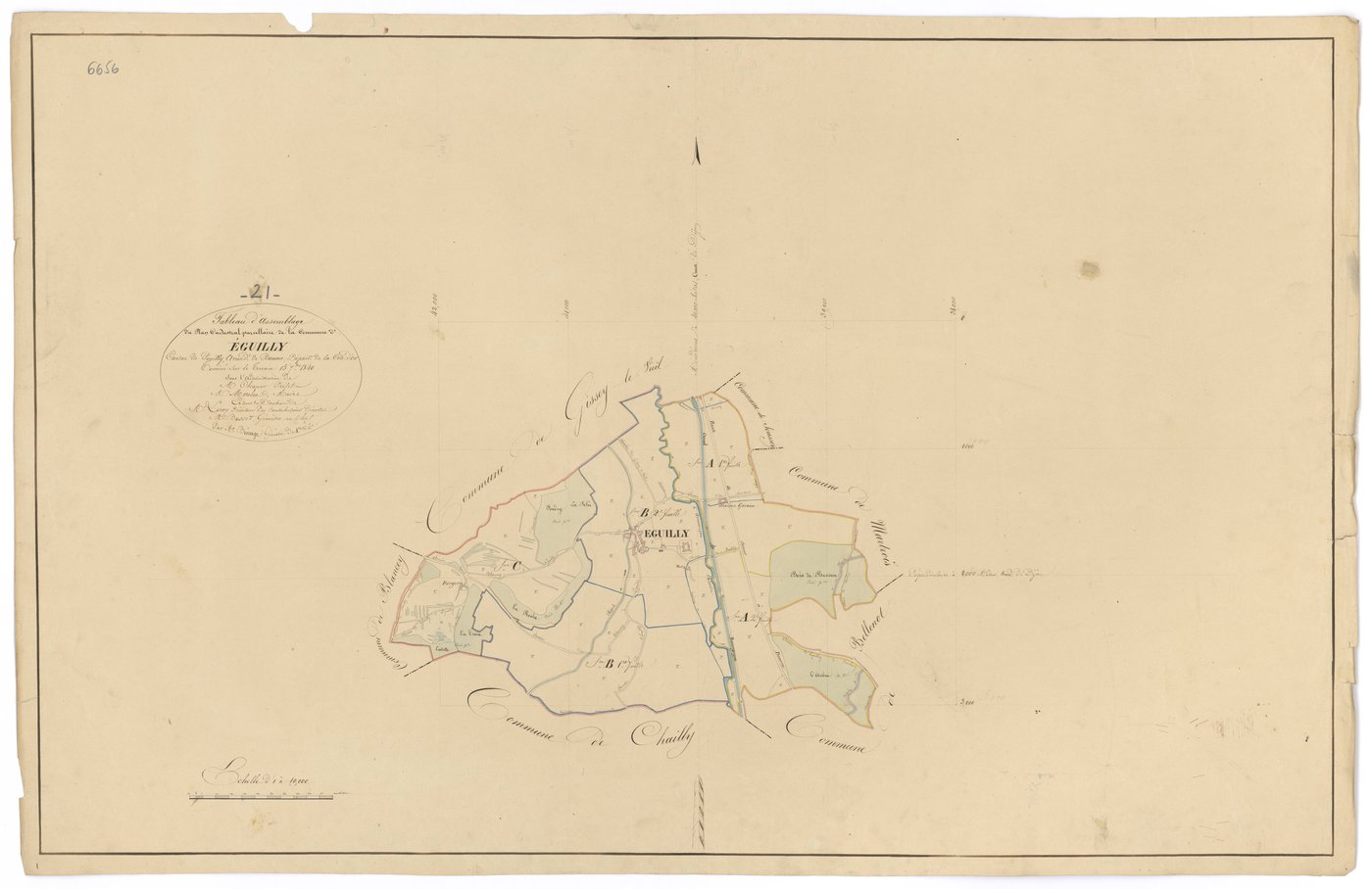 Eguilly - Tableau d'assemblage - 3 P PLAN 252/1