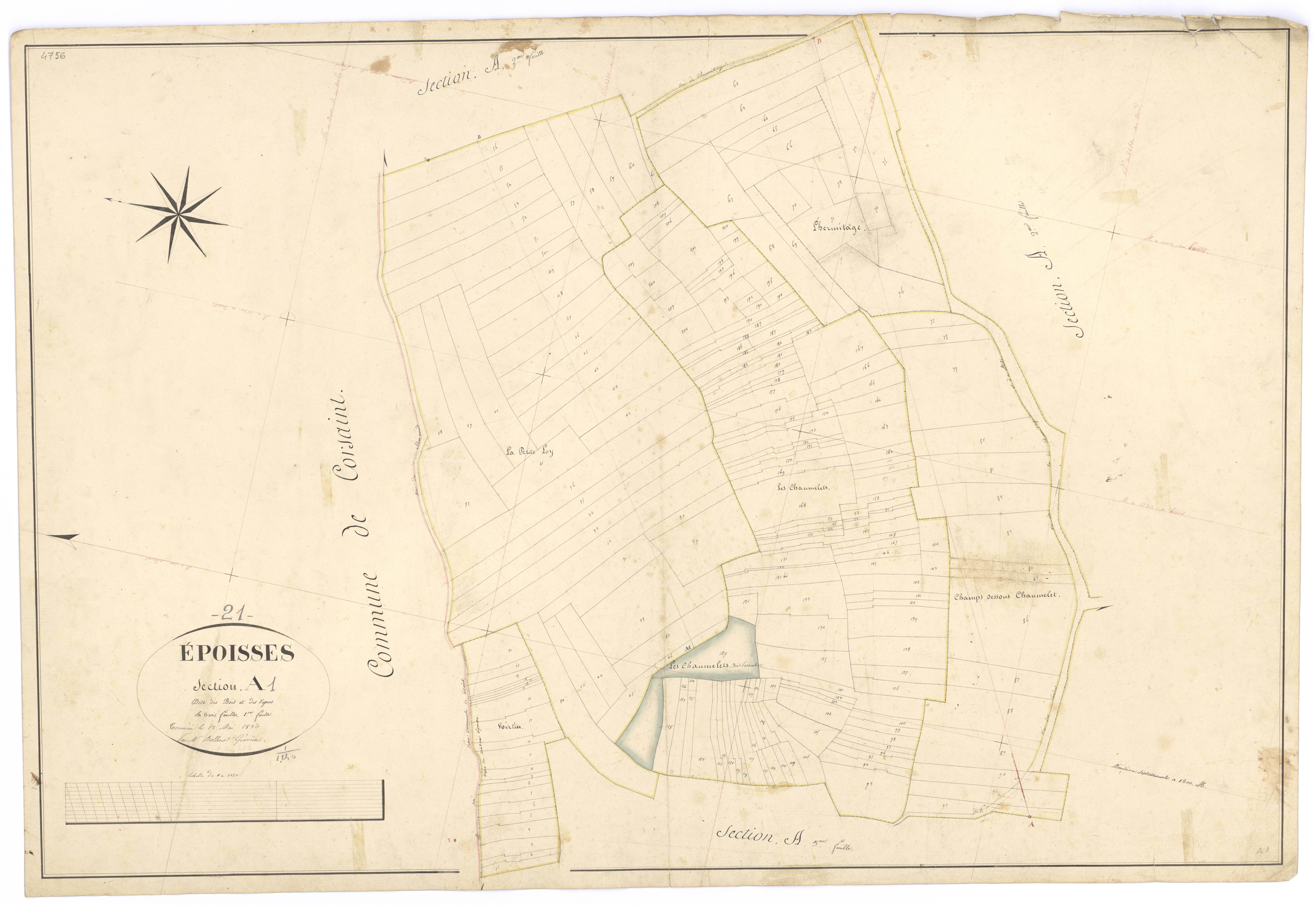 Epoisses - Section A1 - 3 P PLAN 255/2