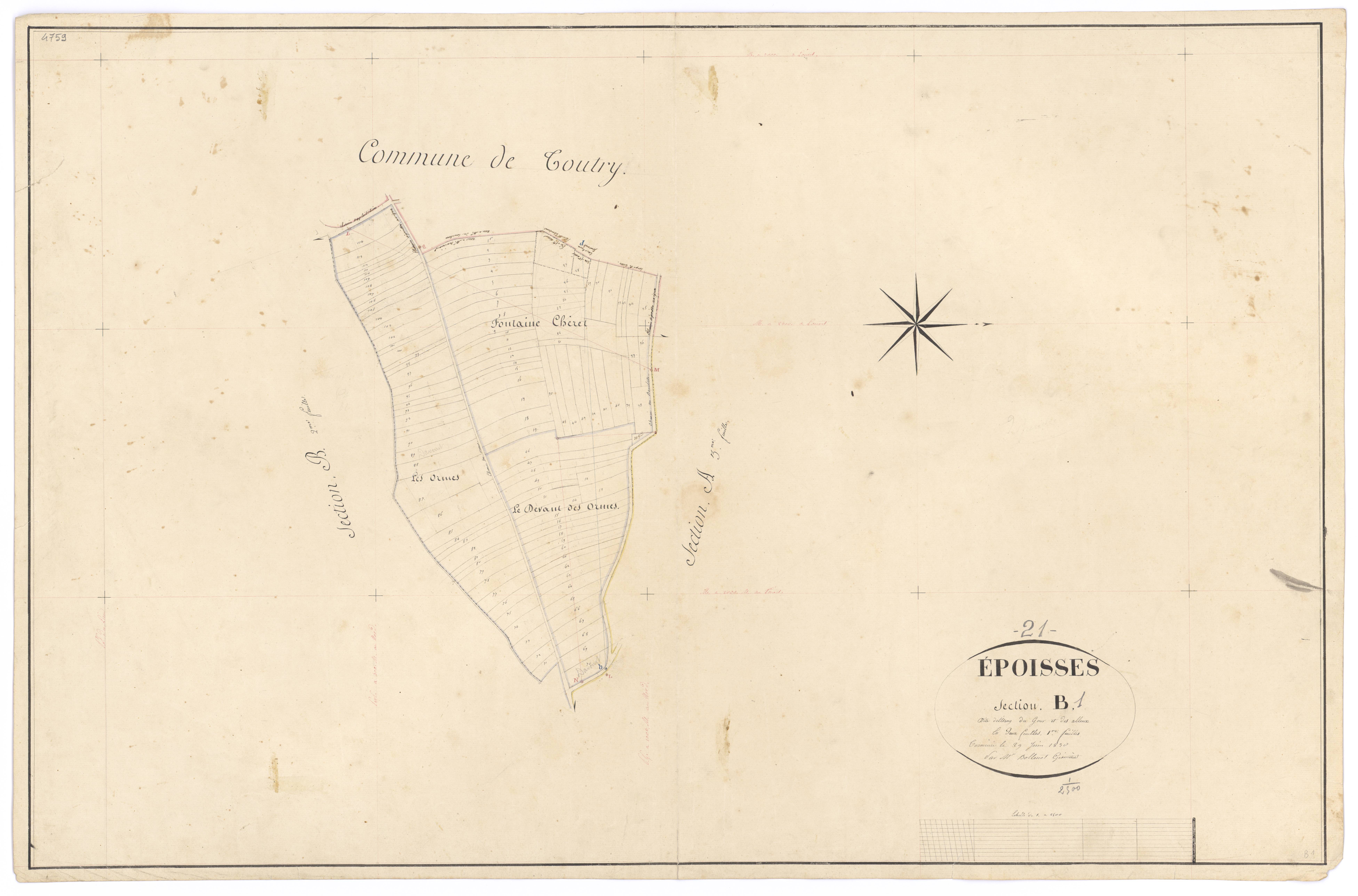 Epoisses - Section B1 - 3 P PLAN 255/5