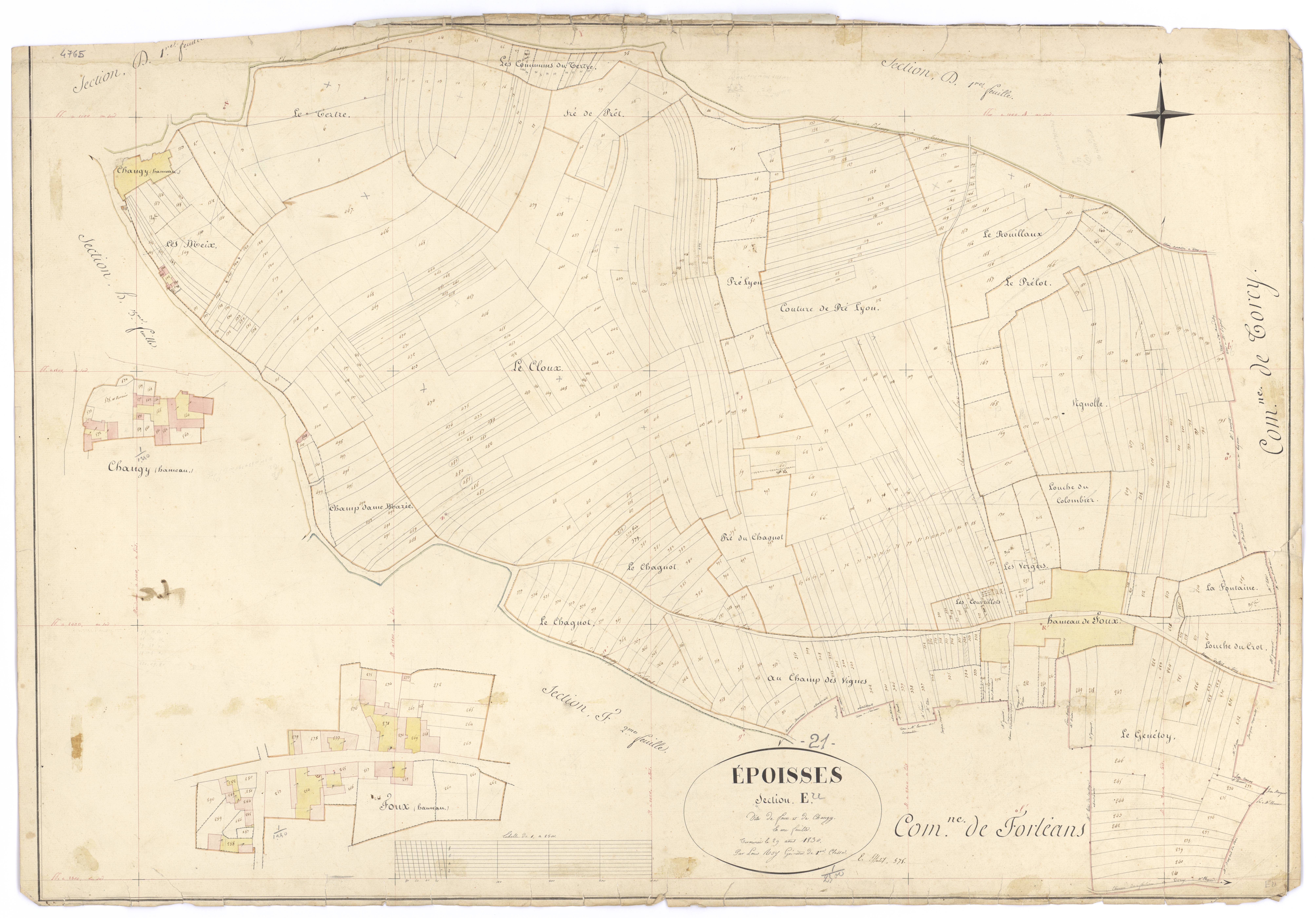 Epoisses - Section E - 3 P PLAN 255/11