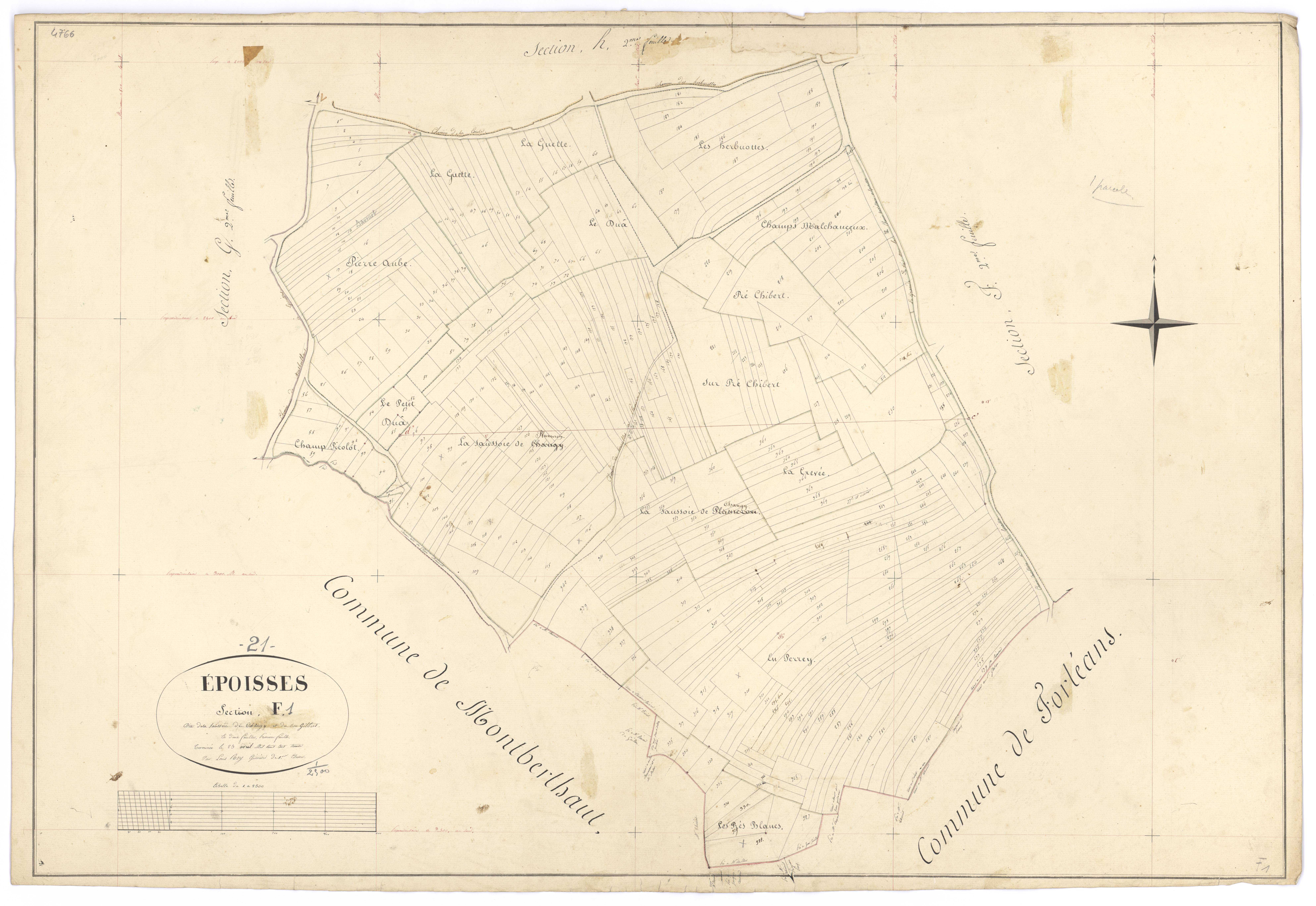 Epoisses - Section F1 - 3 P PLAN 255/12