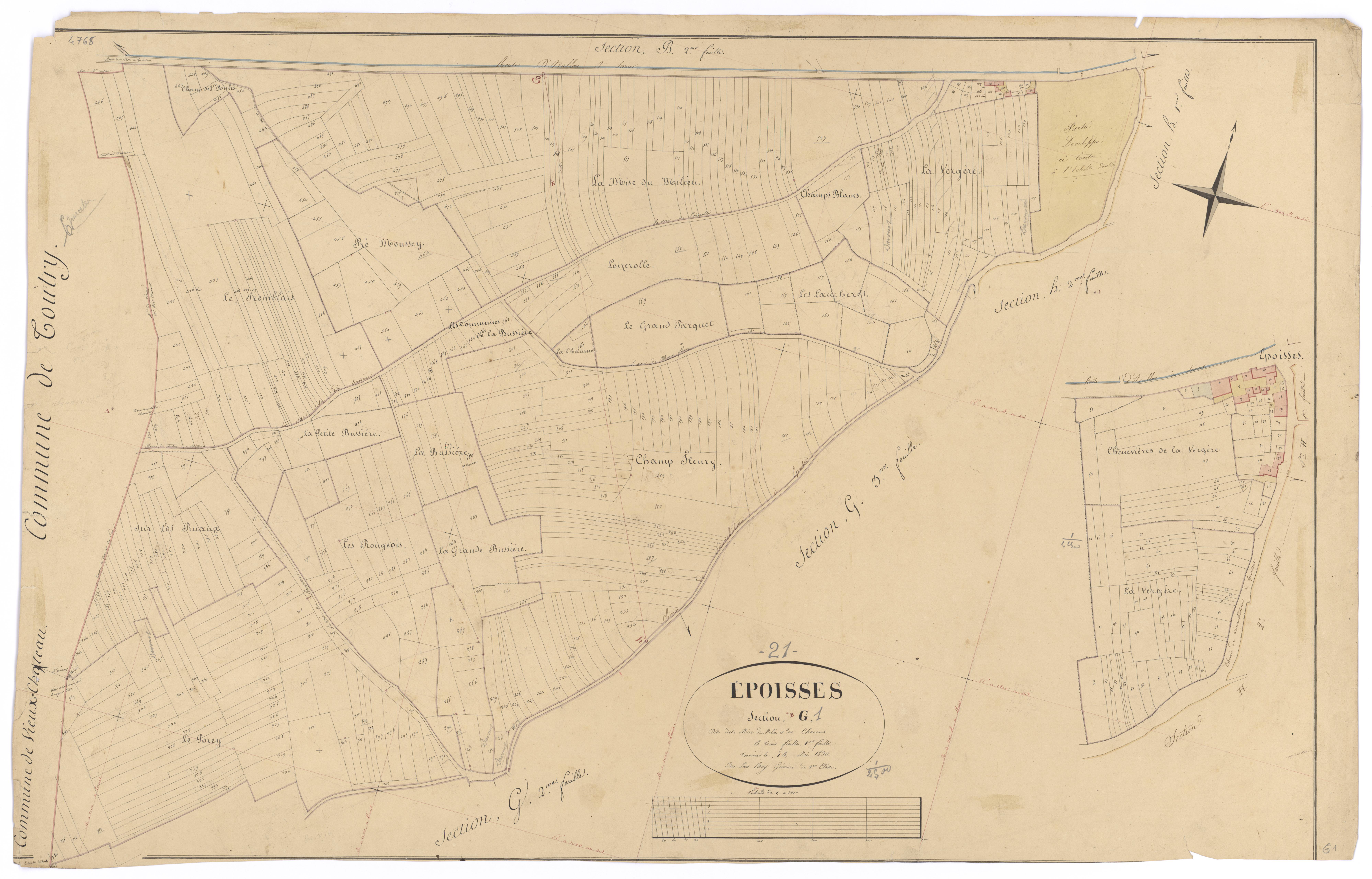 Epoisses - Section G1 - 3 P PLAN 255/14