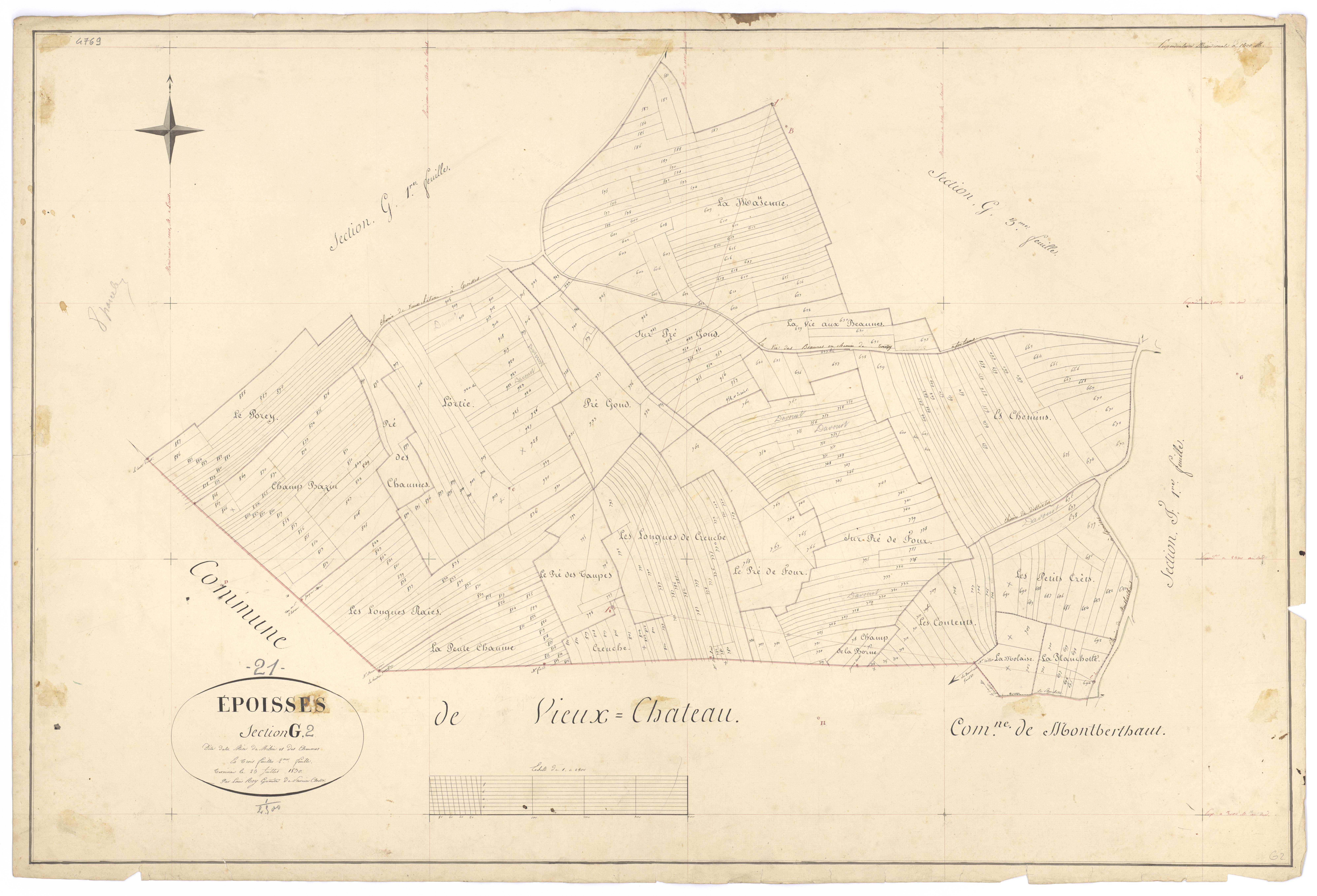Epoisses - Section G2 - 3 P PLAN 255/15