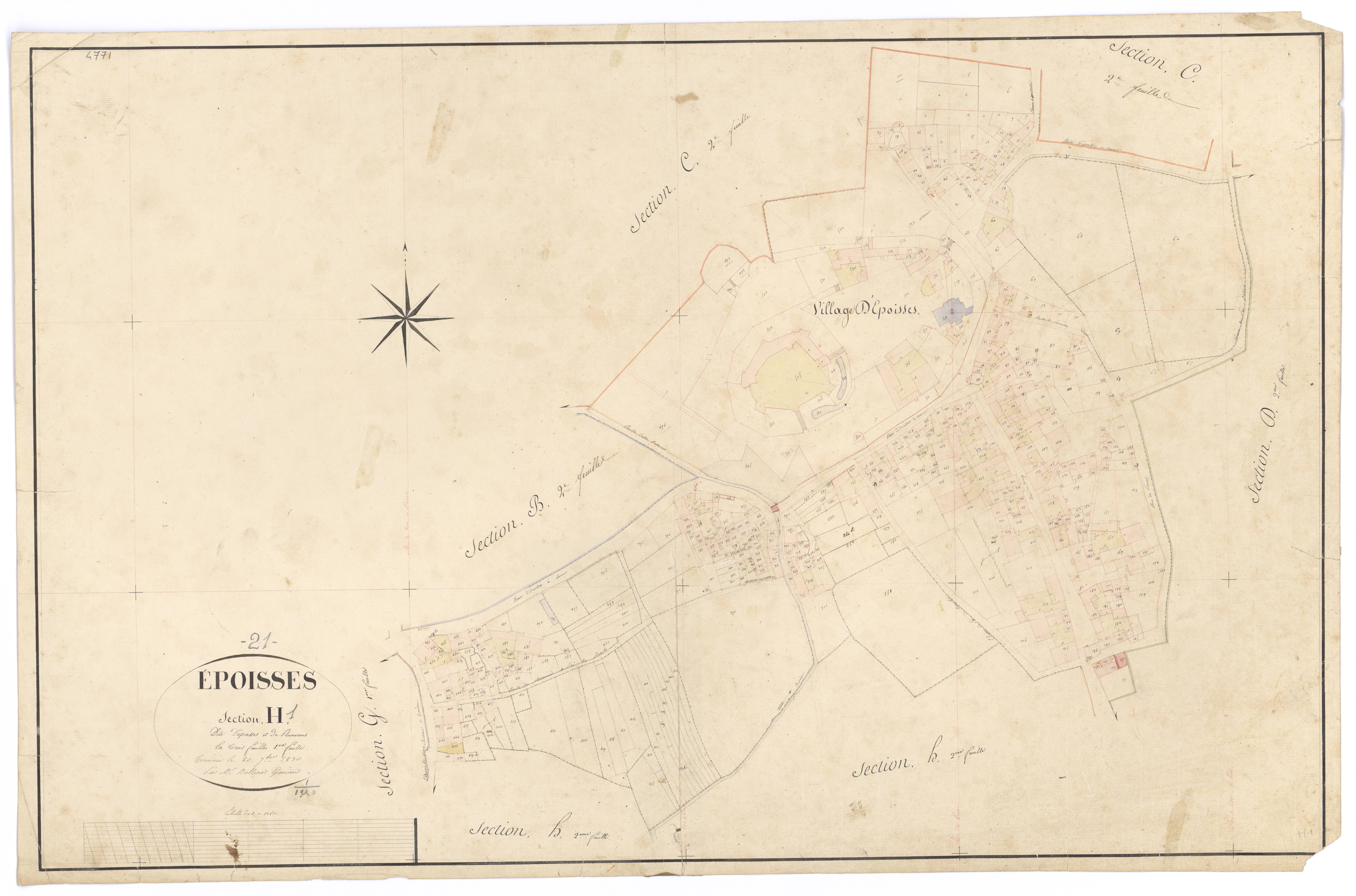 Epoisses - Section H1 - 3 P PLAN 255/17