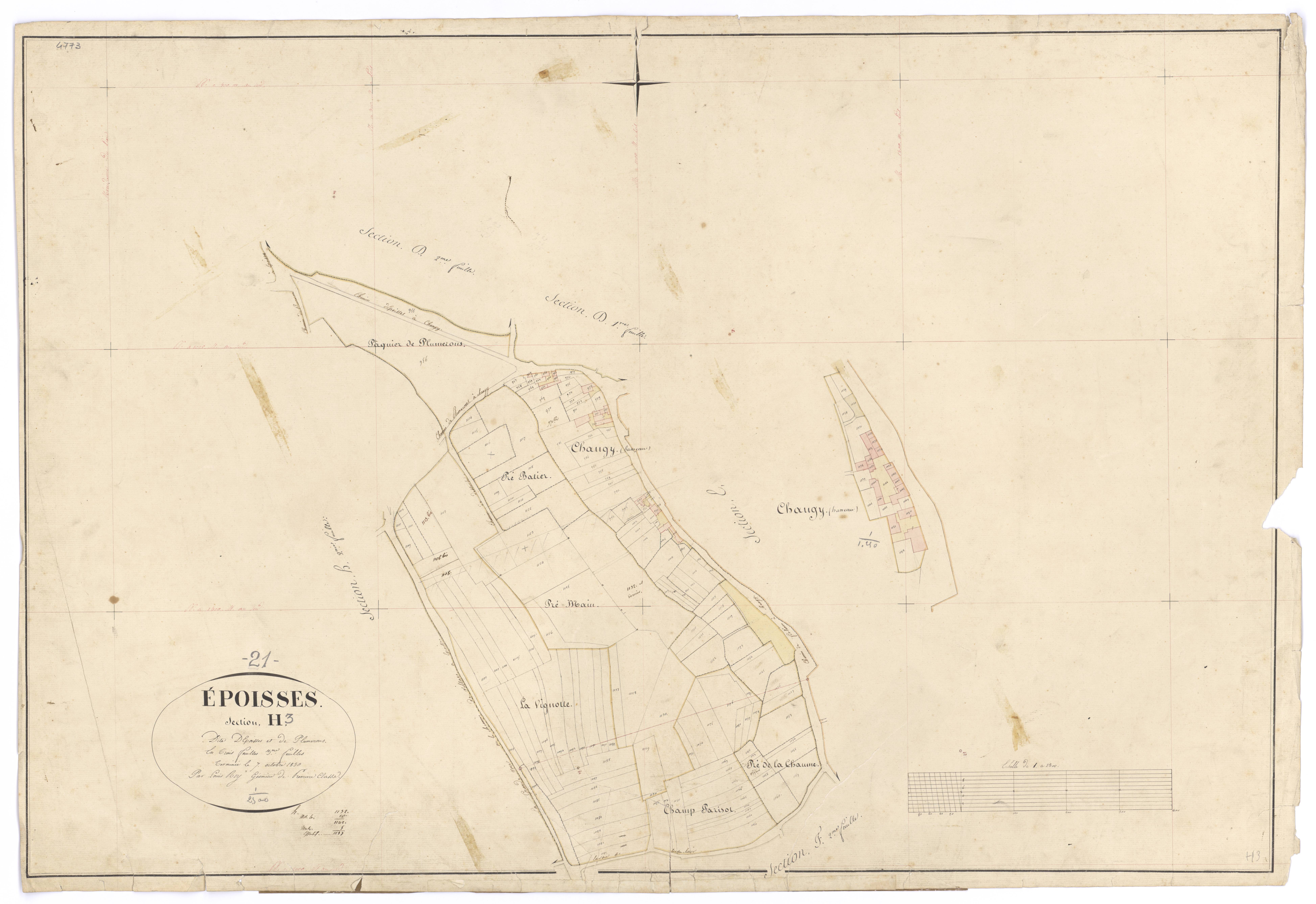 Epoisses - Section H3 - 3 P PLAN 255/19