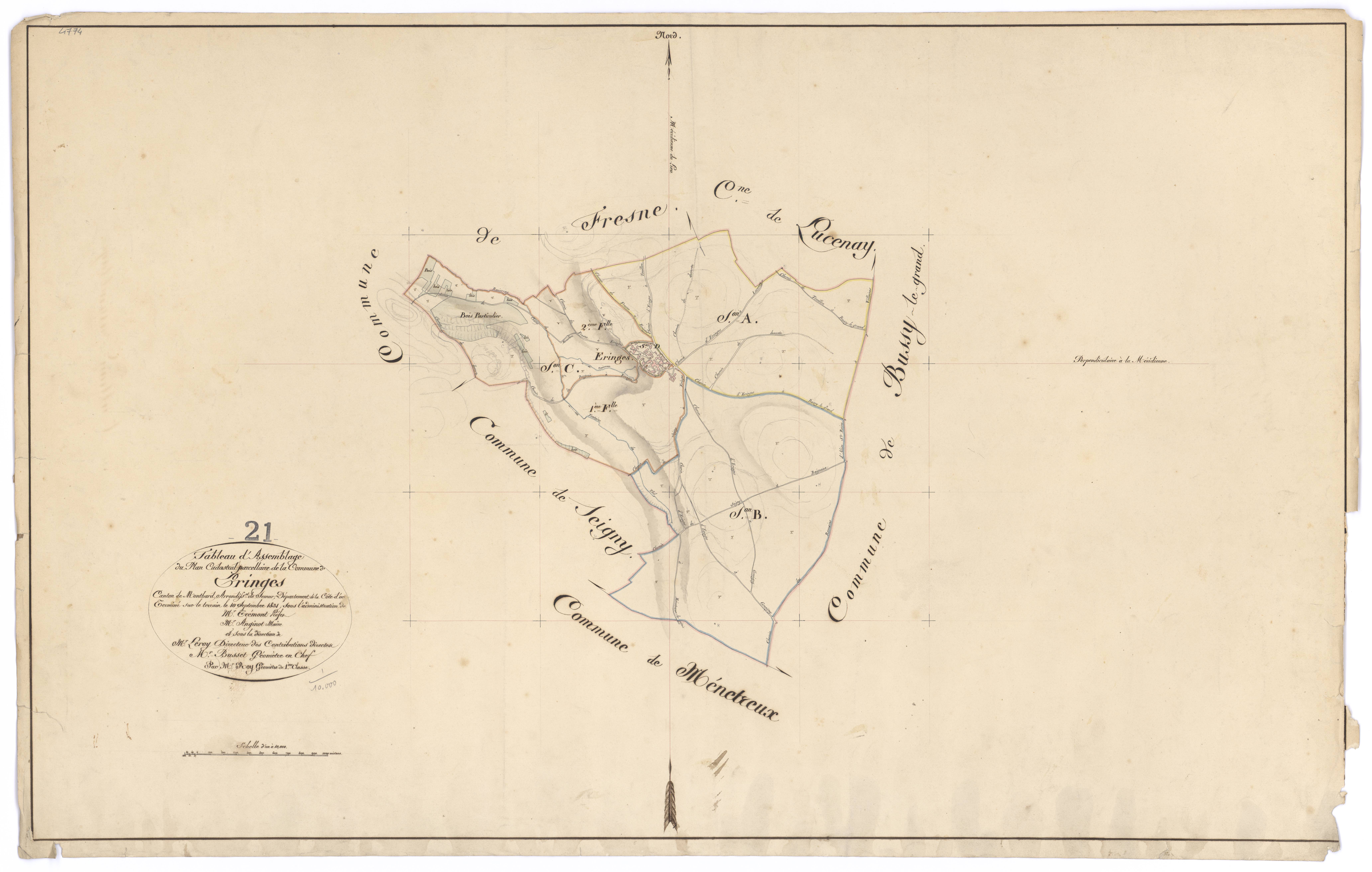 Eringes - Tableau d'assemblage - 3 P PLAN 256/1
