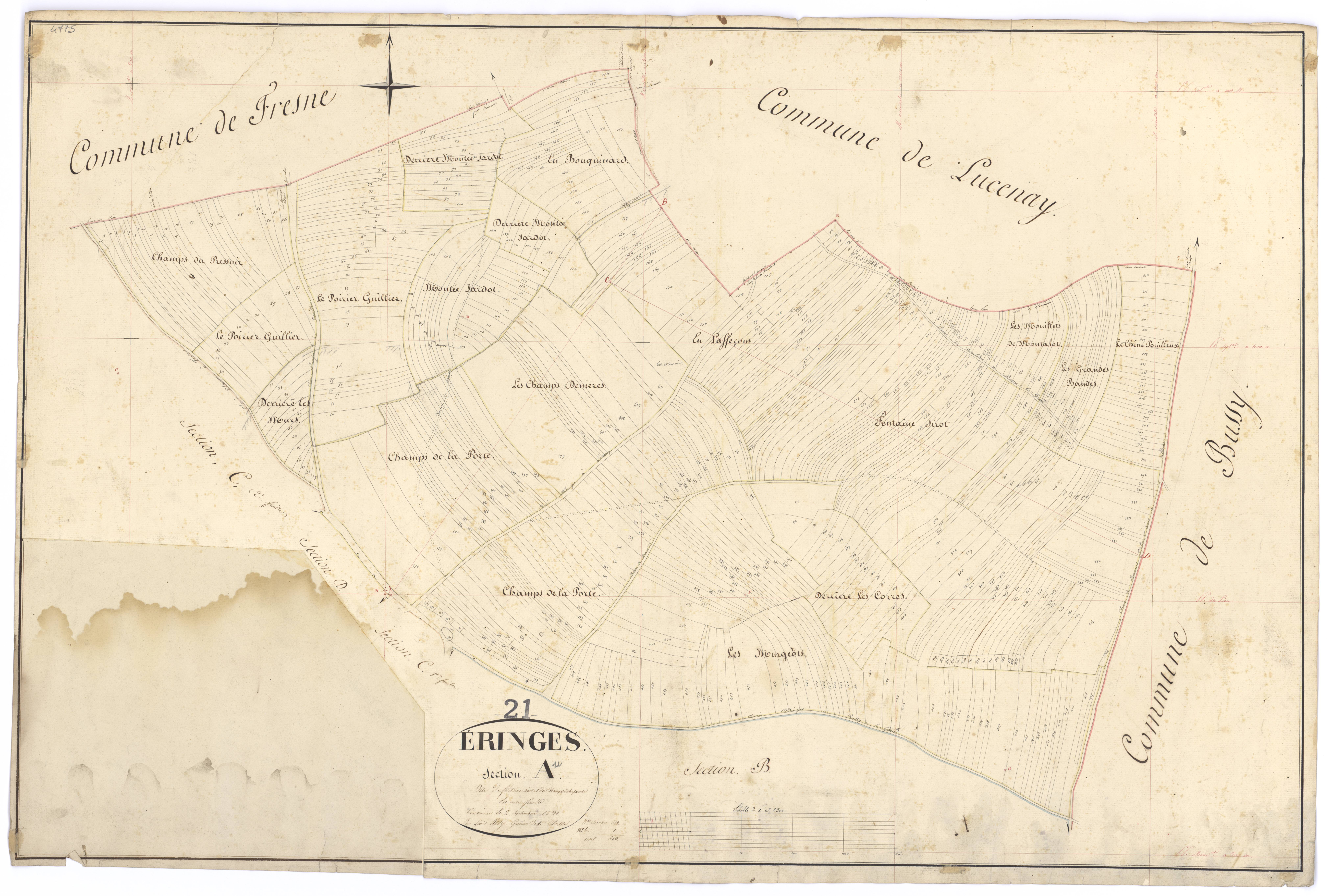 Eringes - Section A - 3 P PLAN 256/2
