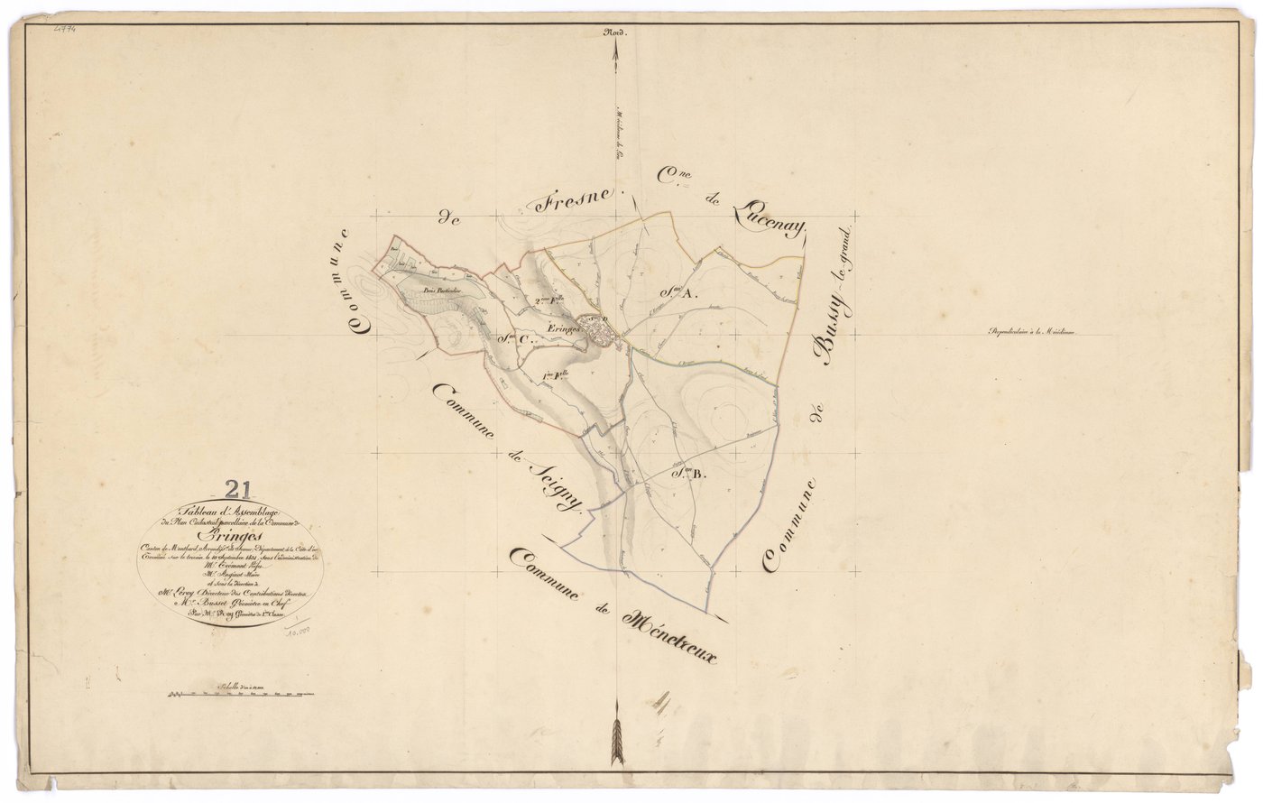 Eringes - Tableau d'assemblage - 3 P PLAN 256/1