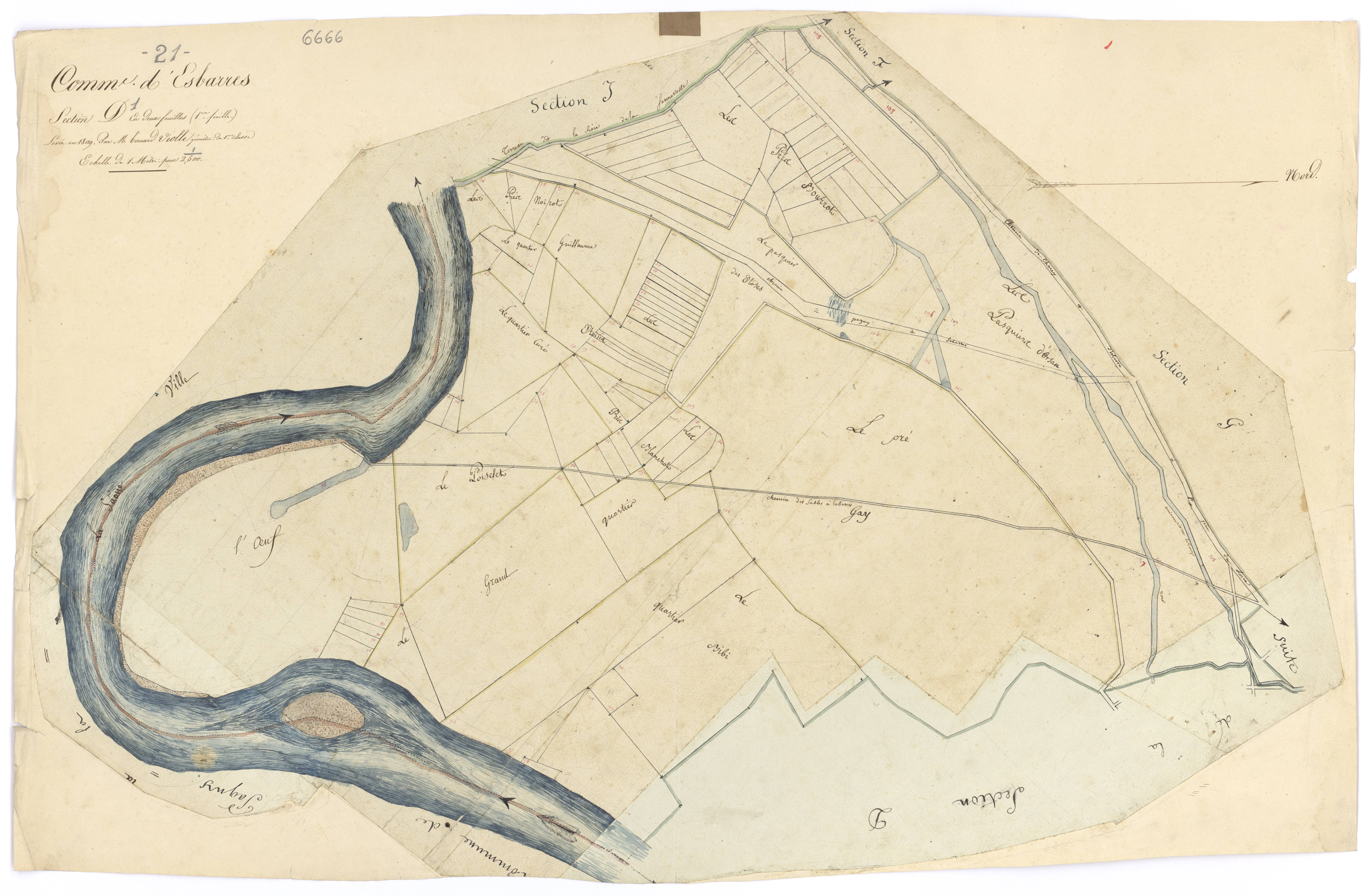 Esbarres - Section D1 - 3 P PLAN 257/5