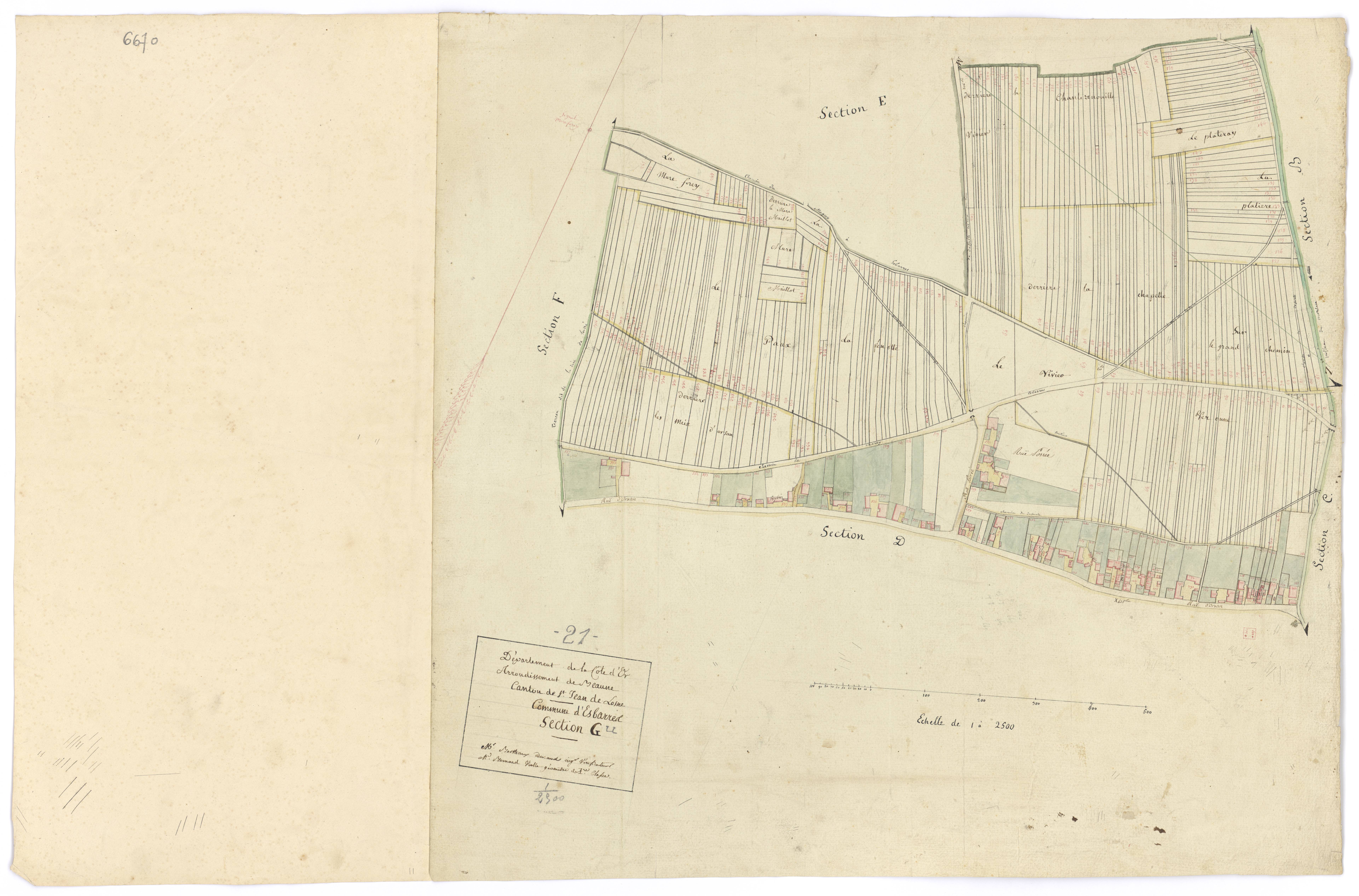 Esbarres - Section G - 3 P PLAN 257/9