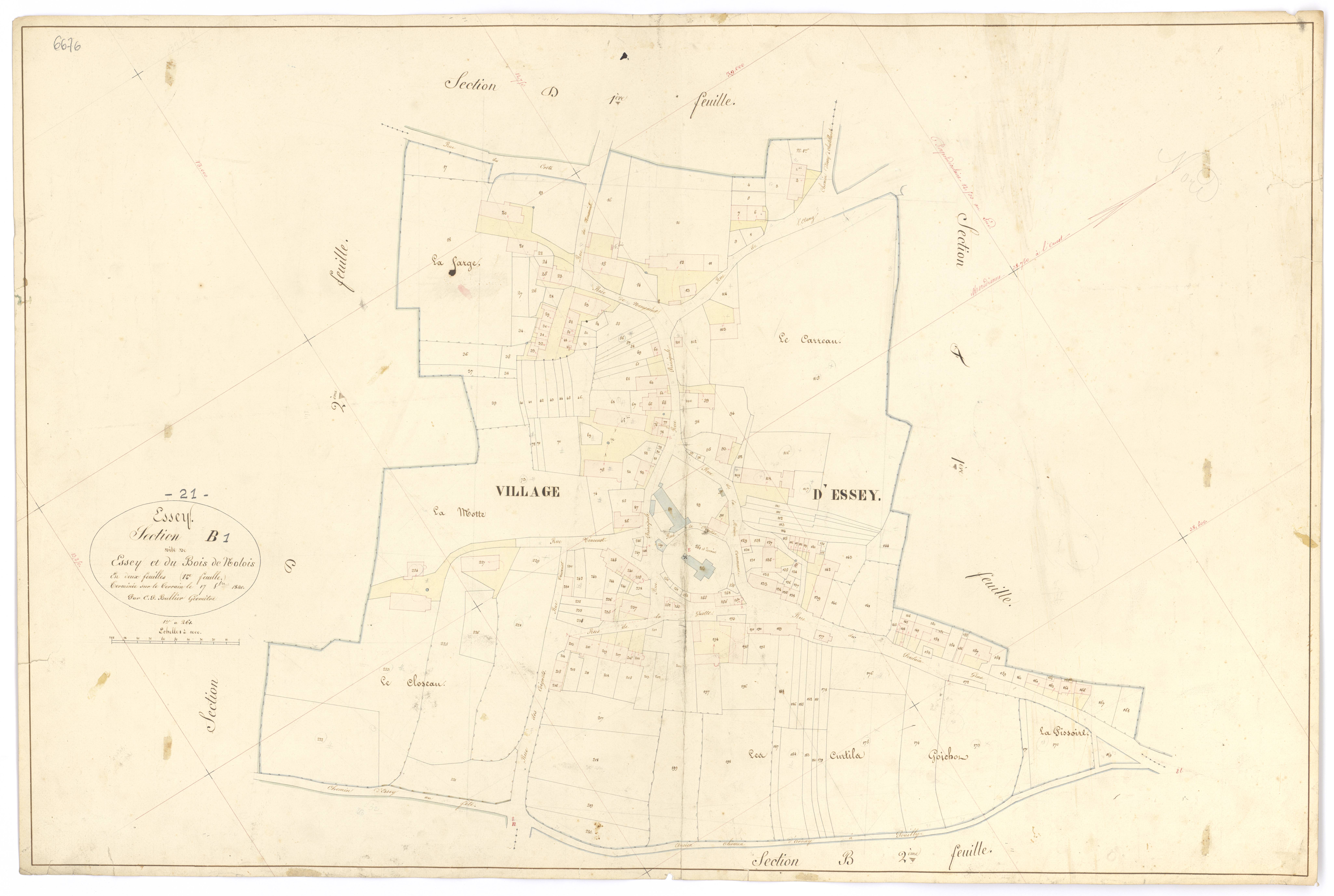 Essey - Section B1 - 3 P PLAN 259/3