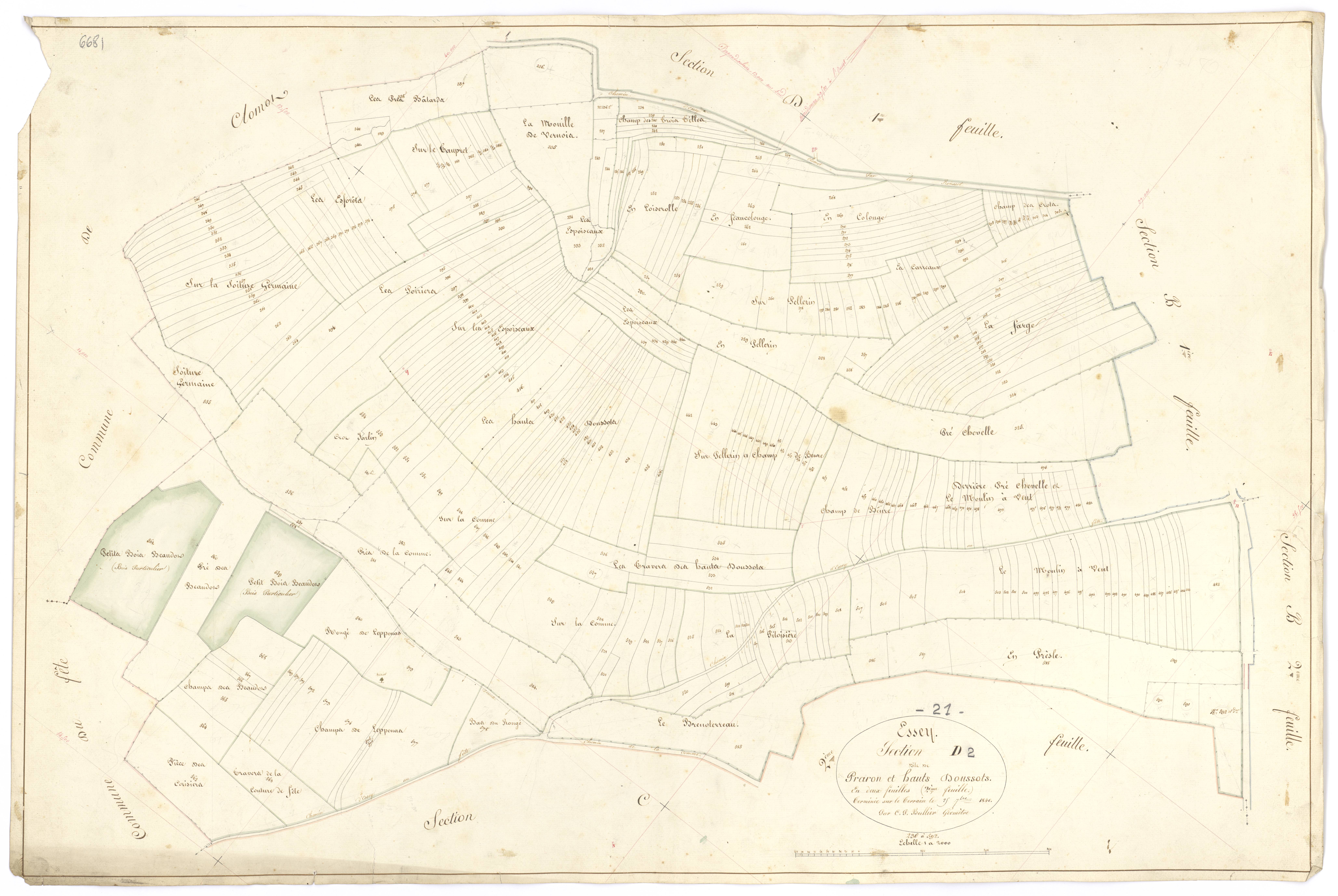 Essey - Section D2 - 3 P PLAN 259/8