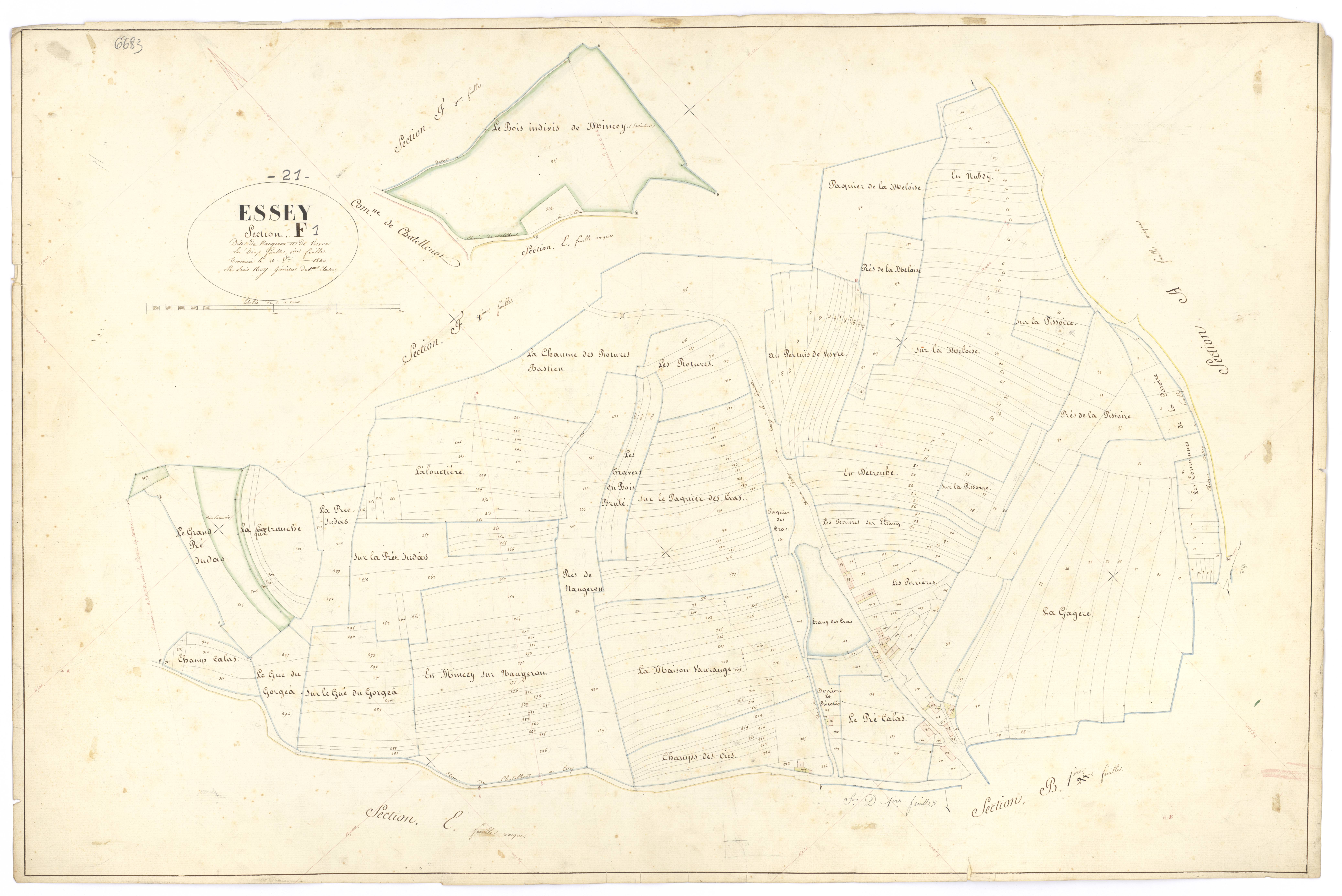 Essey - Section F1 - 3 P PLAN 259/10