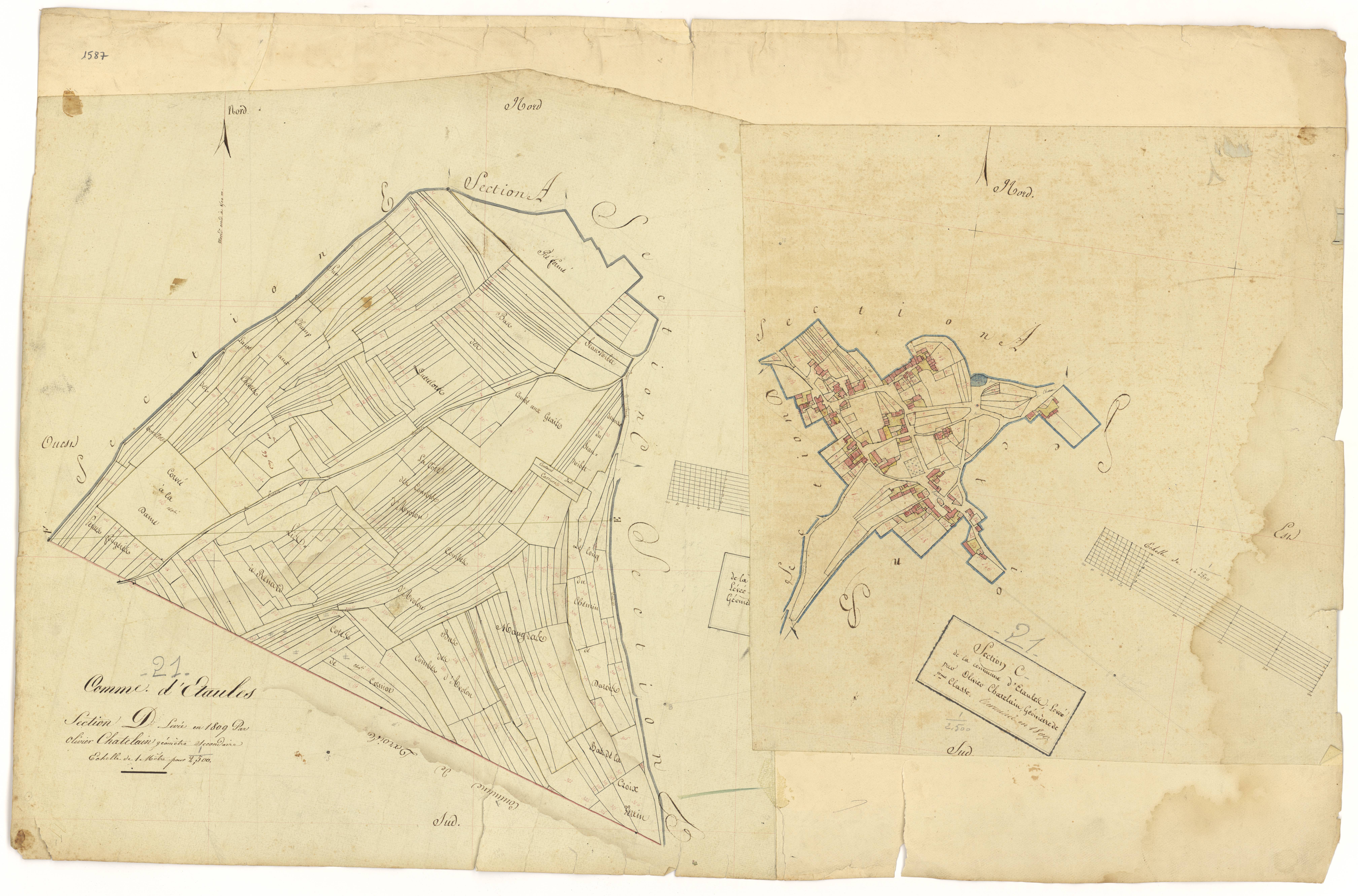 Etaules - Sections C et D - 3 P PLAN 263/4