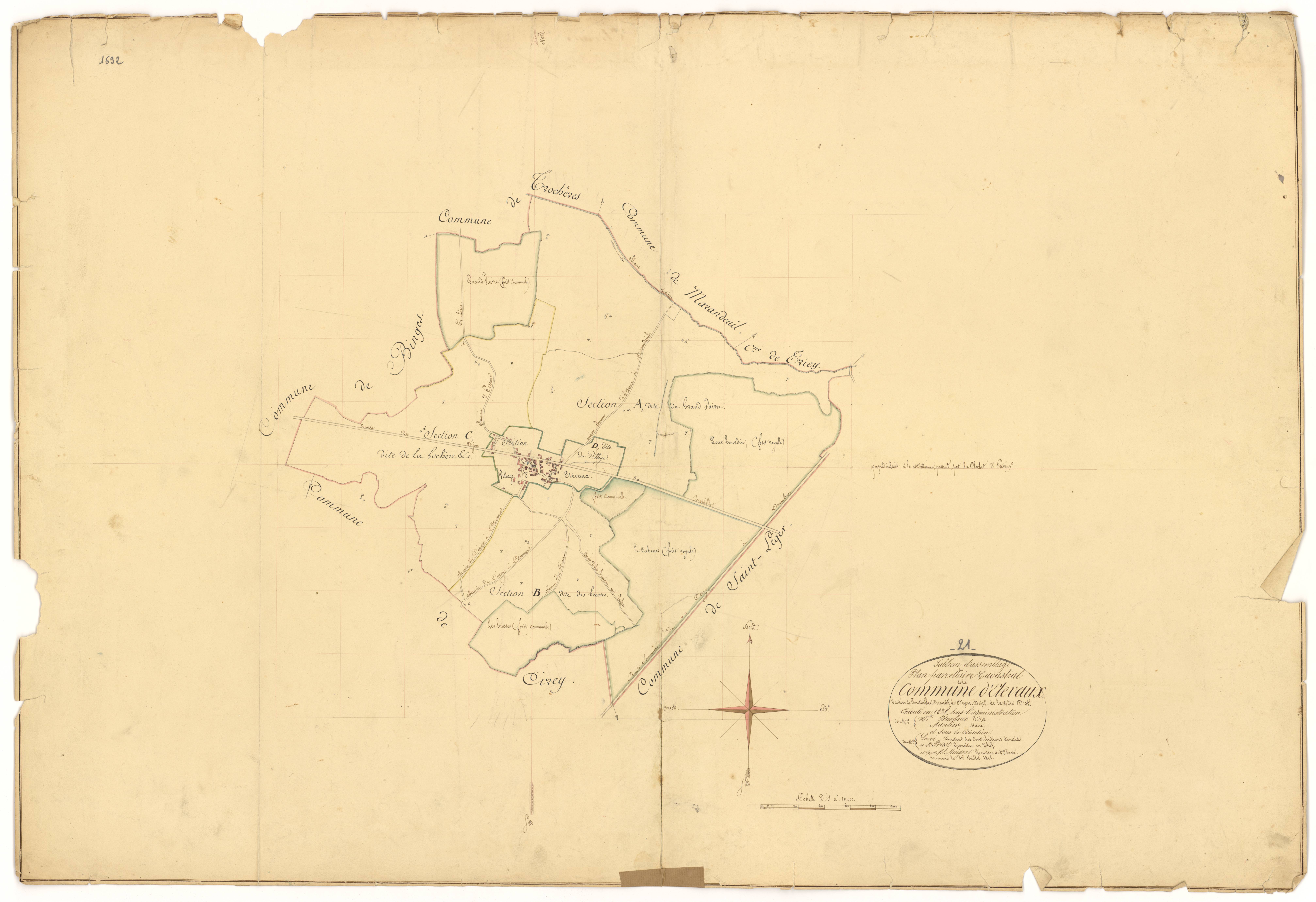 Etevaux - Tableau d'assemblage - 3 P PLAN 264/1