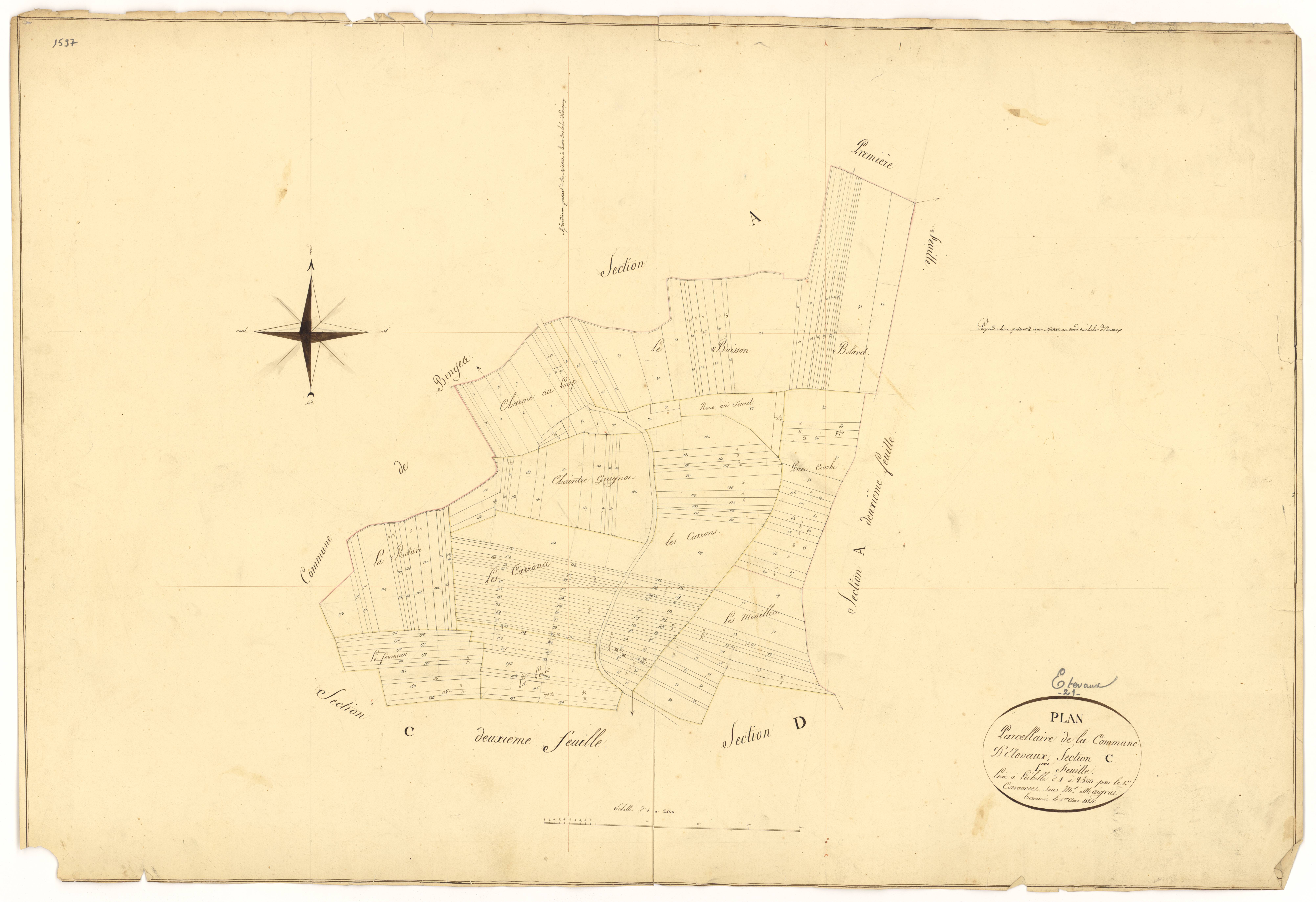 Etevaux - Section C1 - 3 P PLAN 264/6