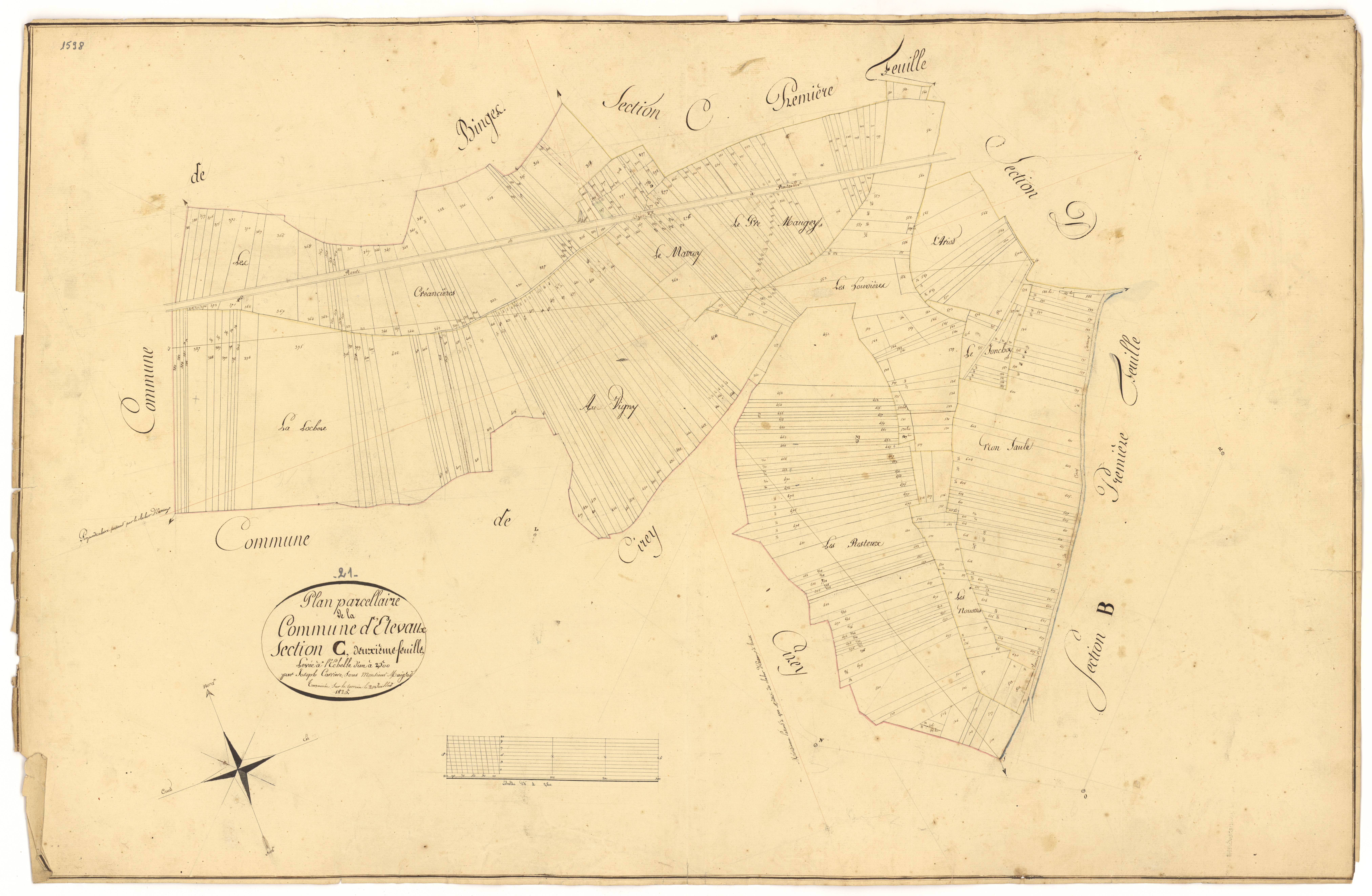 Etevaux - Section C2 - 3 P PLAN 264/7