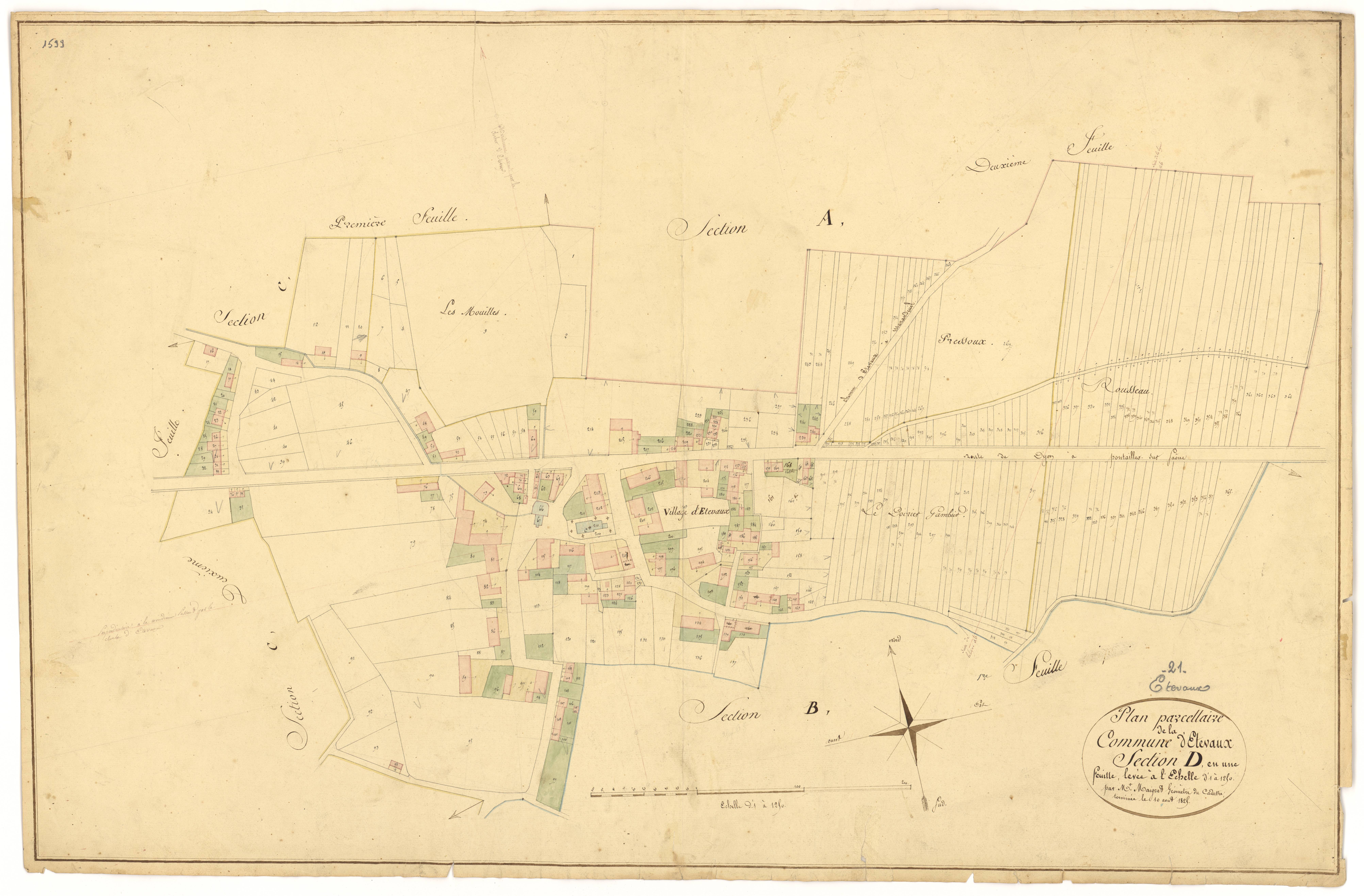 Etevaux - Section D - 3 P PLAN 264/8
