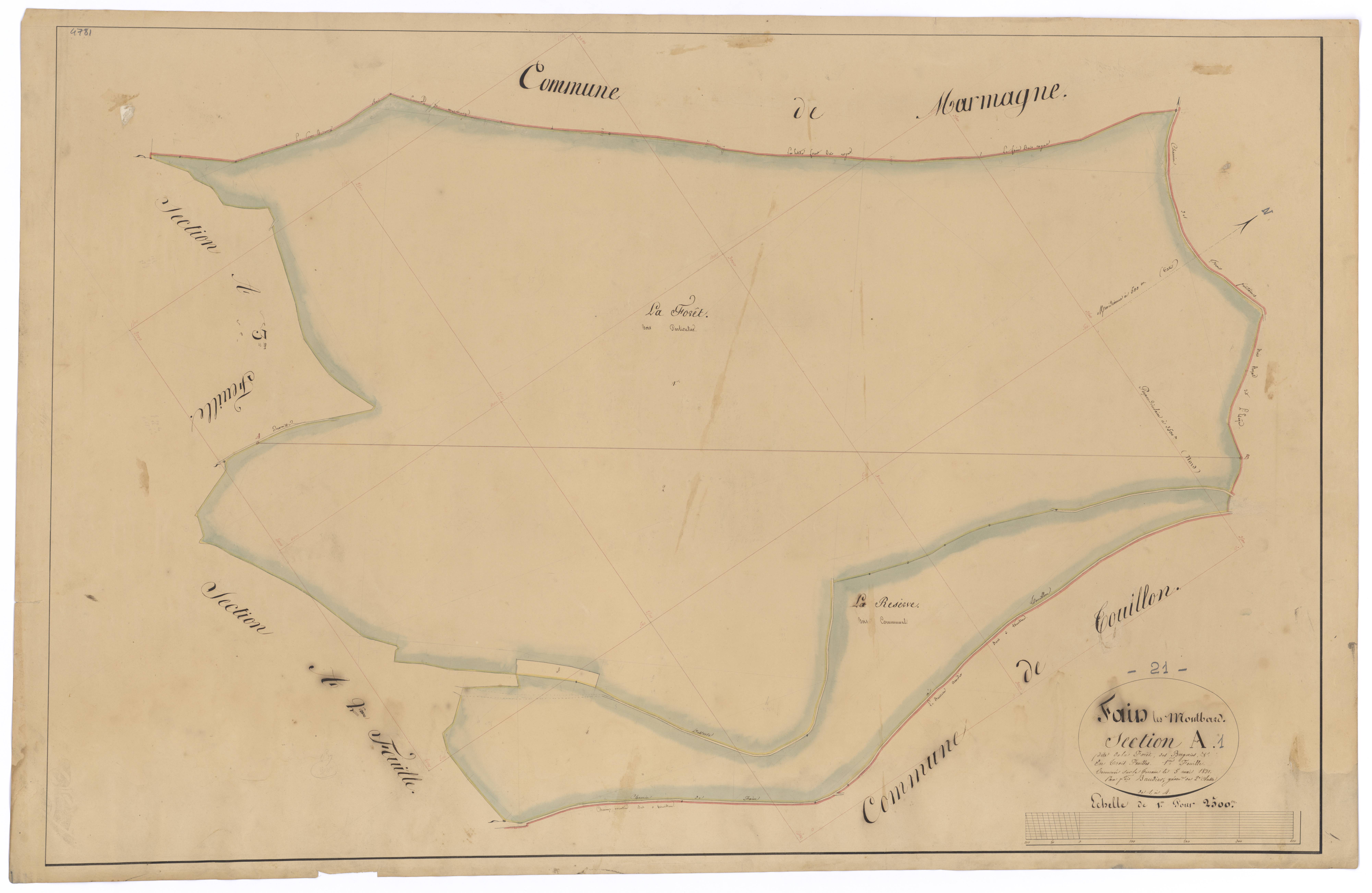 Fain-lès-Montbard - Section A1 - 3 P PLAN 267/2