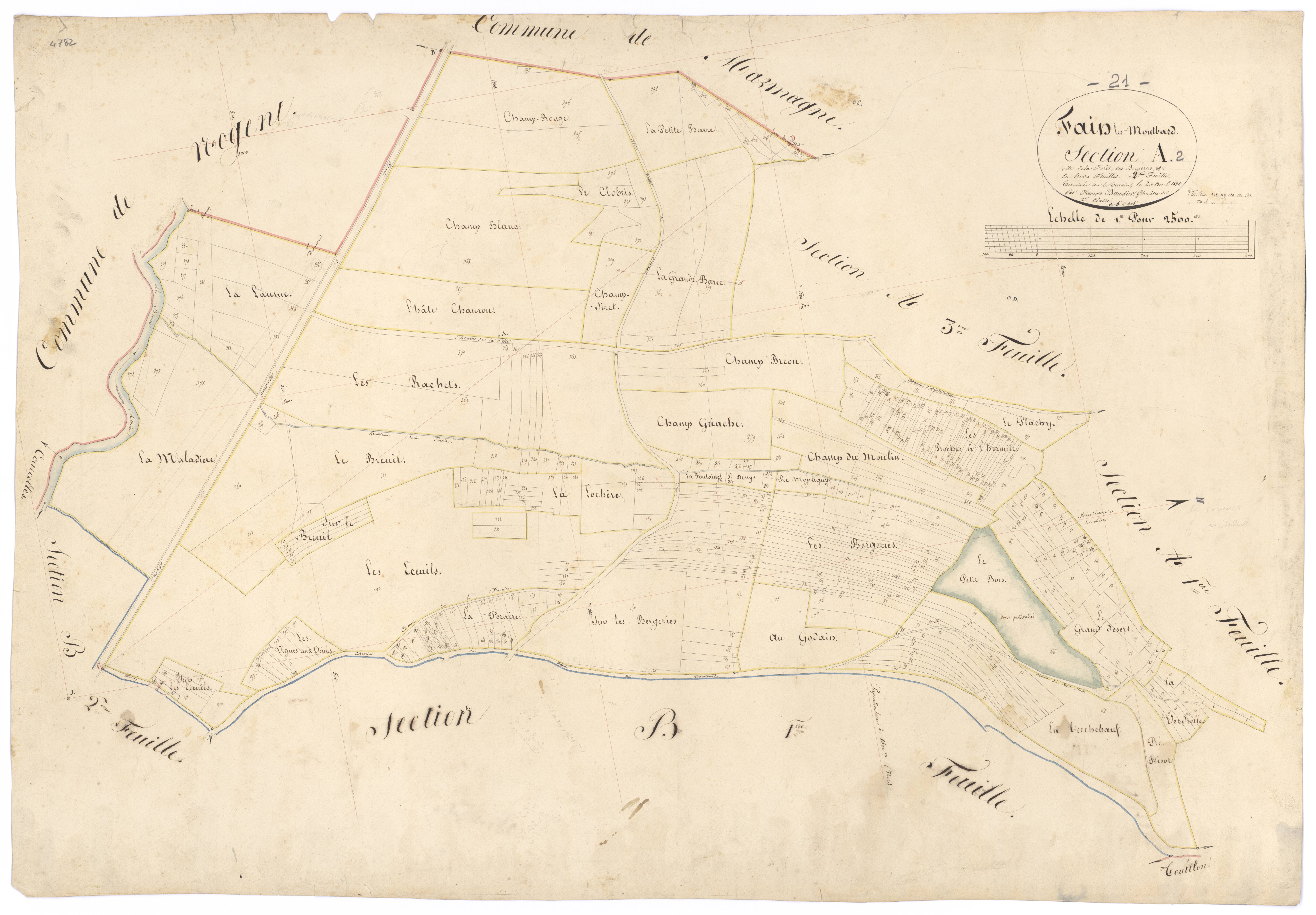 Fain-lès-Montbard - Section A2 - 3 P PLAN 267/3