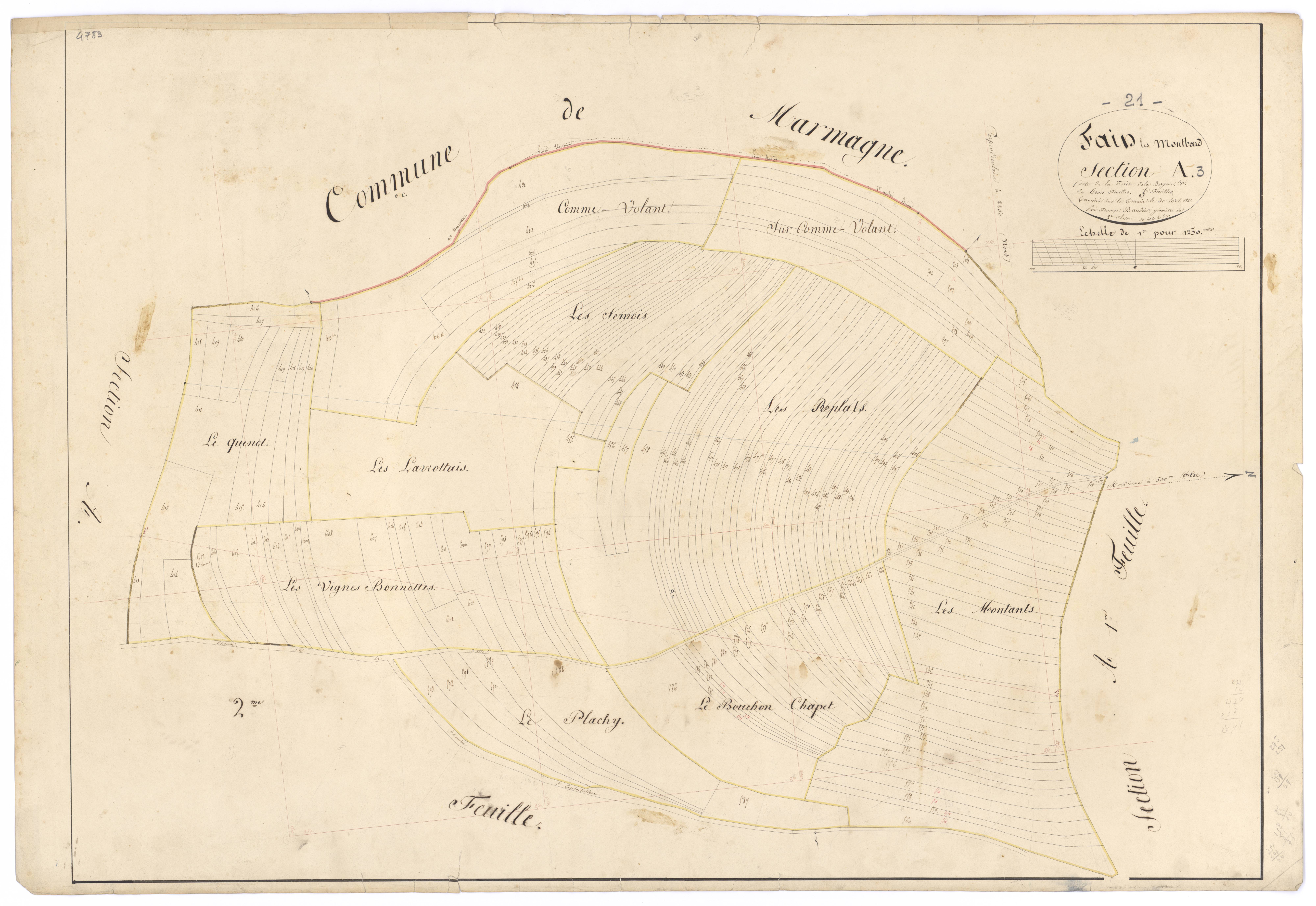 Fain-lès-Montbard - Section A3 - 3 P PLAN 267/4