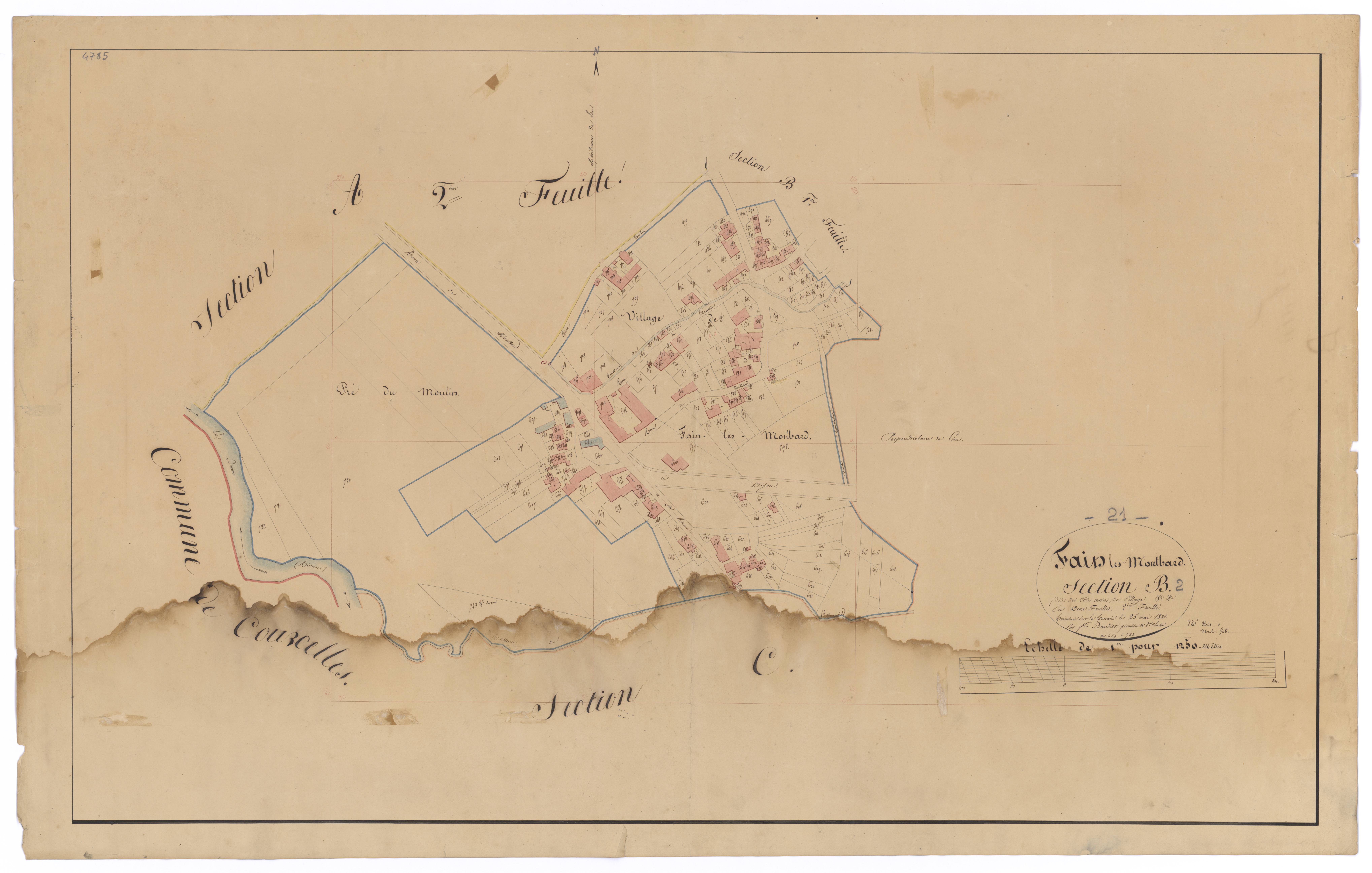 Fain-lès-Montbard - Section B2 - 3 P PLAN 267/6