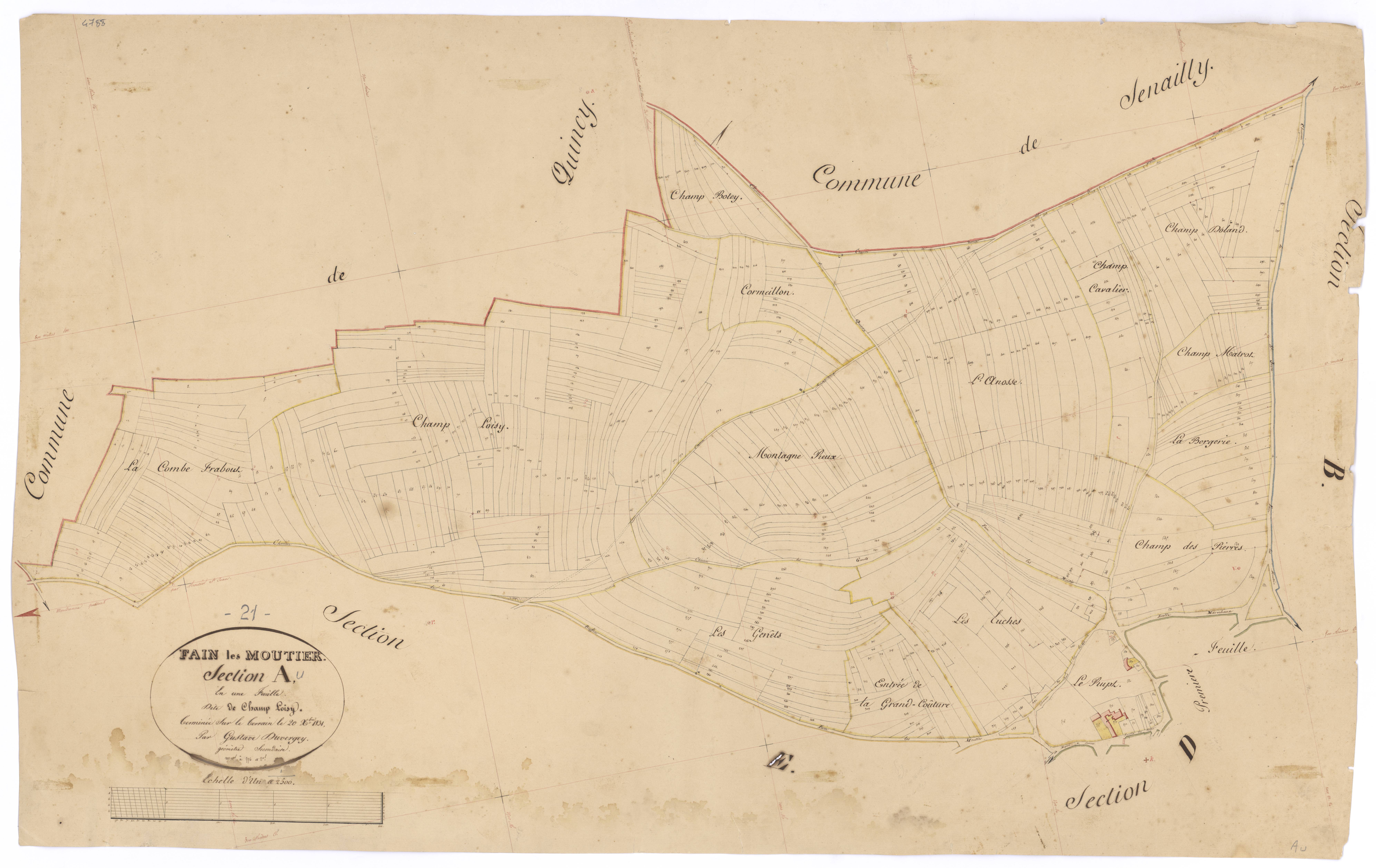 Fain-lès-Moutiers - Section A - 3 P PLAN 268/2