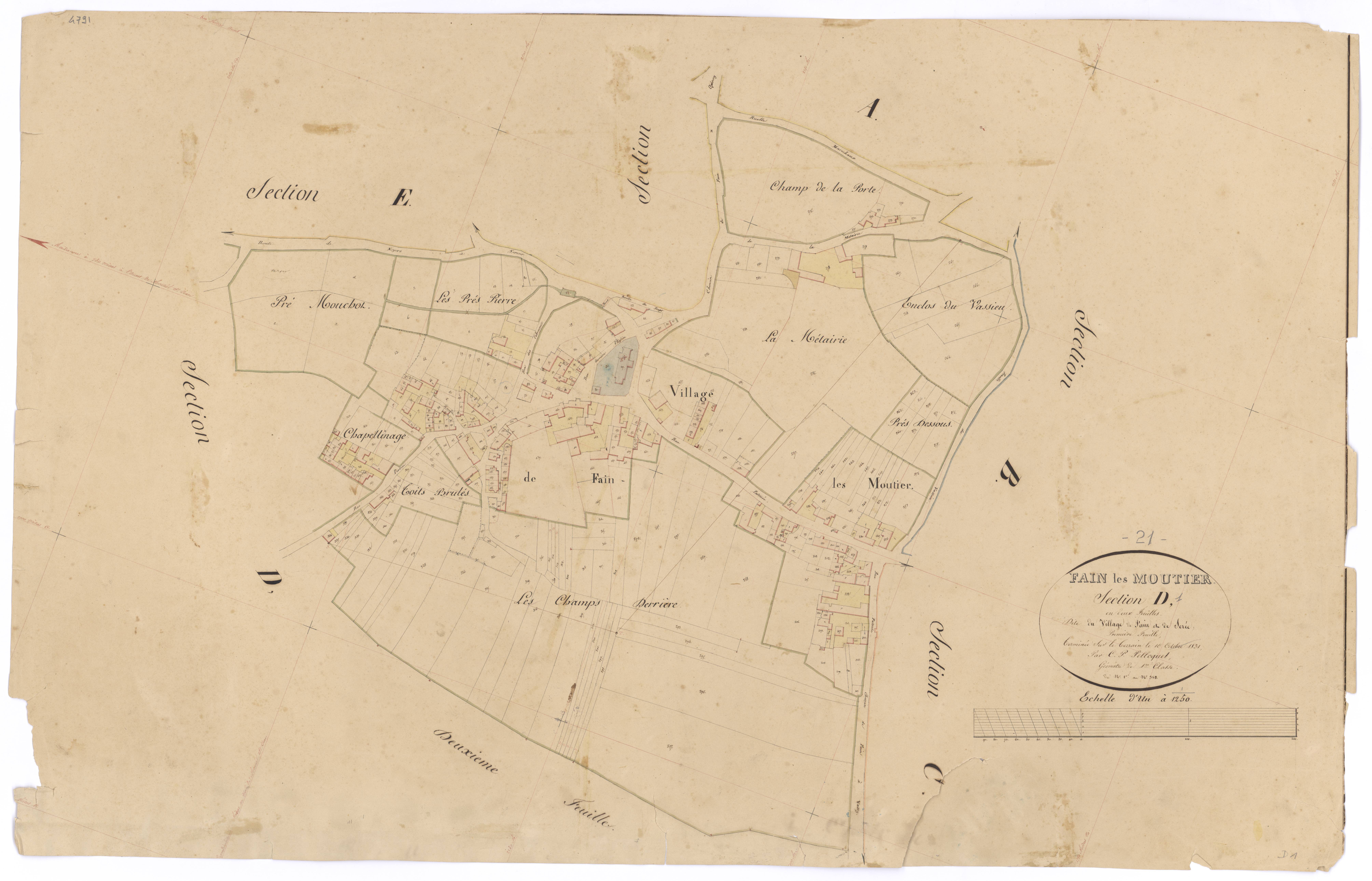 Fain-lès-Moutiers - Section D1 - 3 P PLAN 268/5